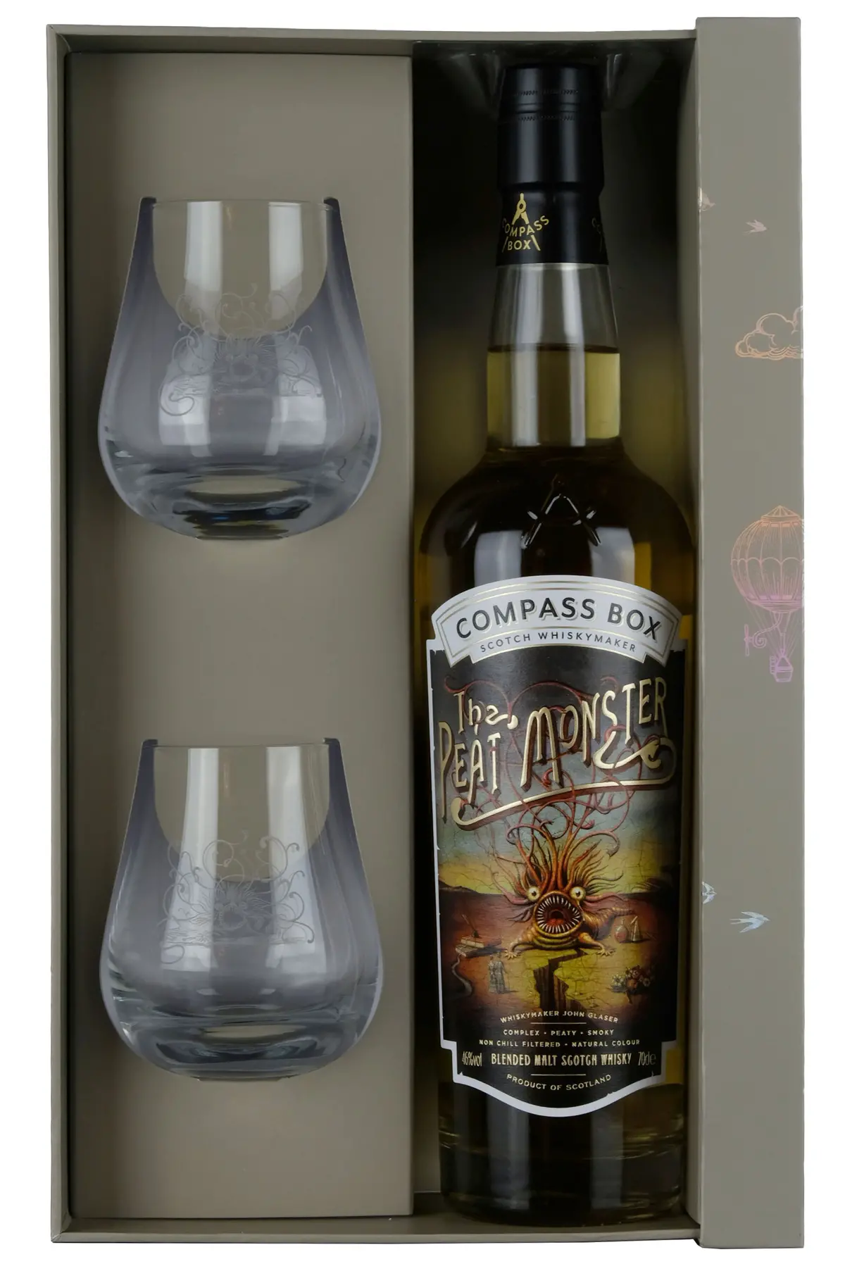 Compass Box Peat Monster Glass Gift Pack 2
