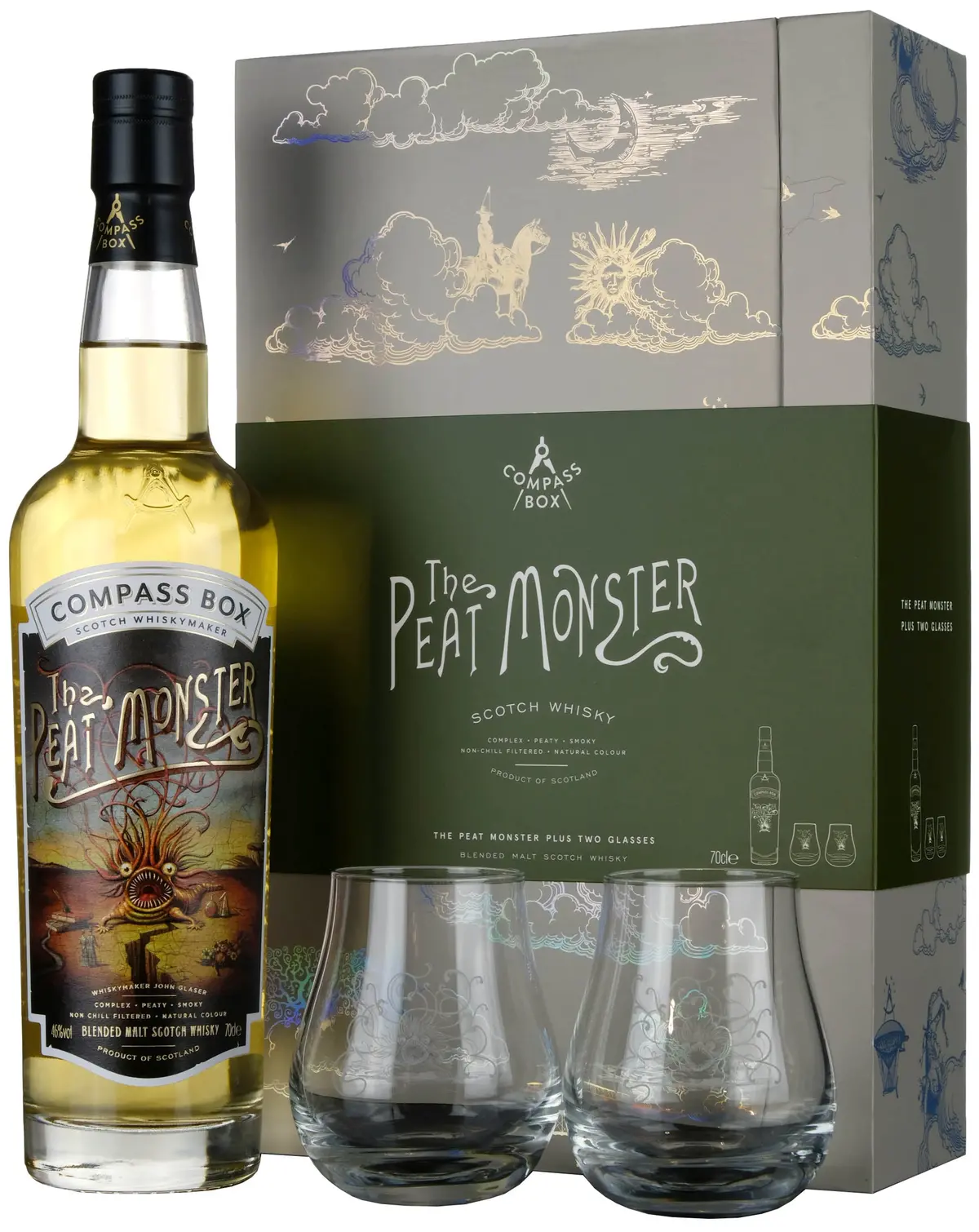 Compass Box Peat Monster Glass Gift Pack 1