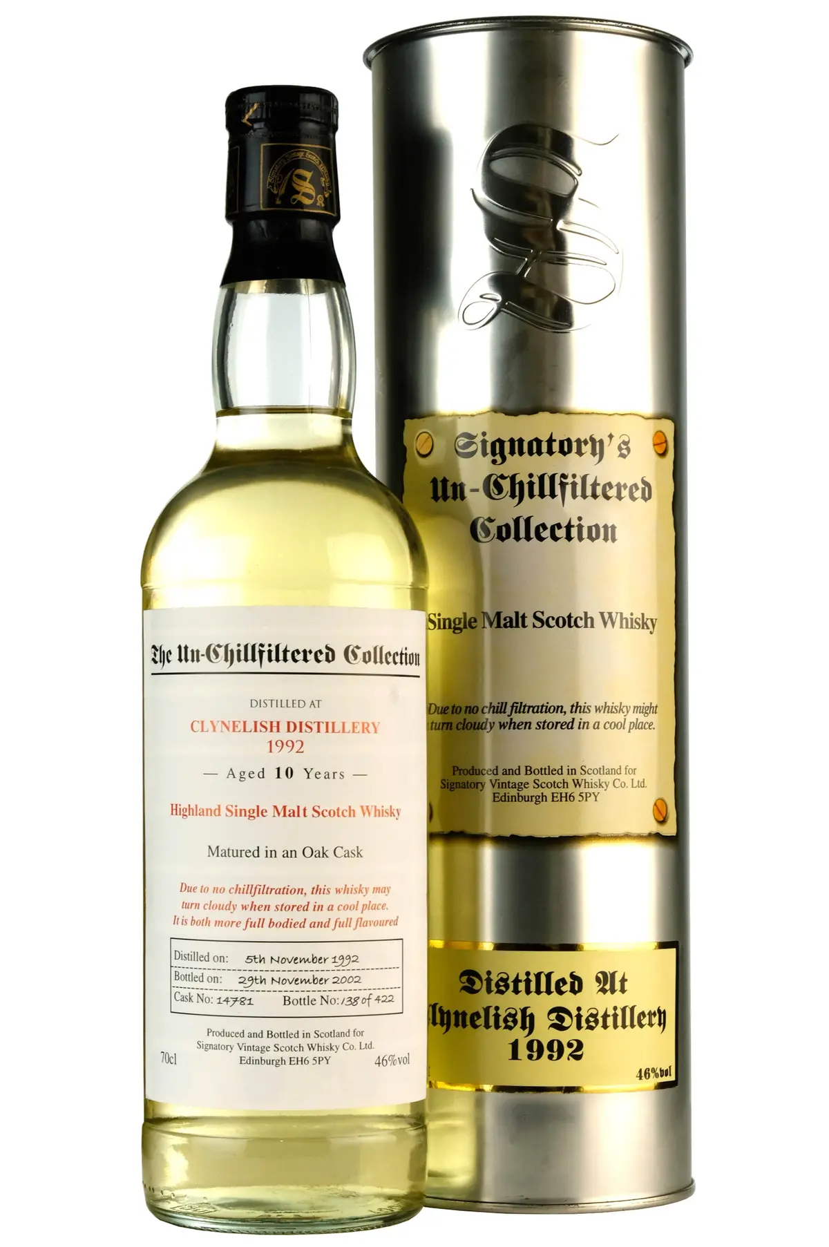 Clynelish 1992-2002 | 10 Year Old | Signatory Vintage Cask 14781 1