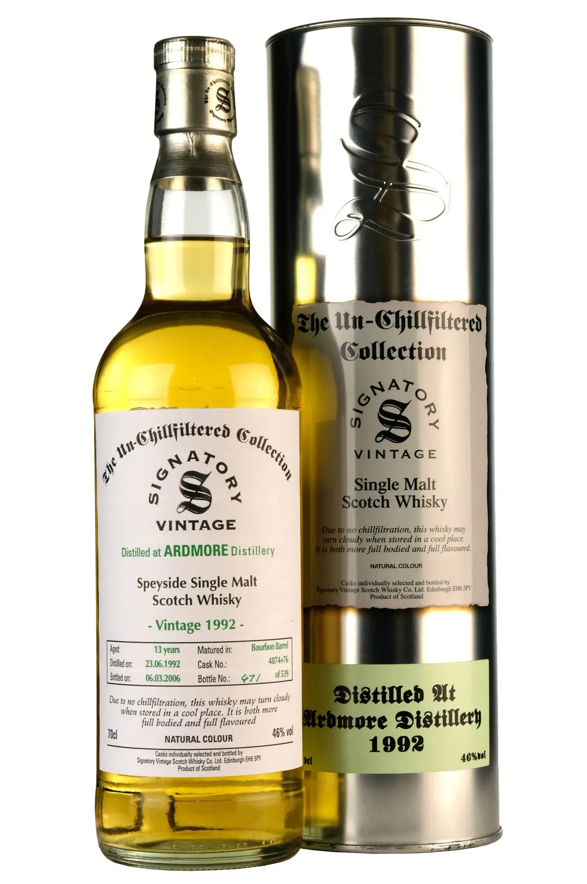 Ardmore 1992-2006 | 13 Year Old Signatory Vintage Casks 4874+76 1