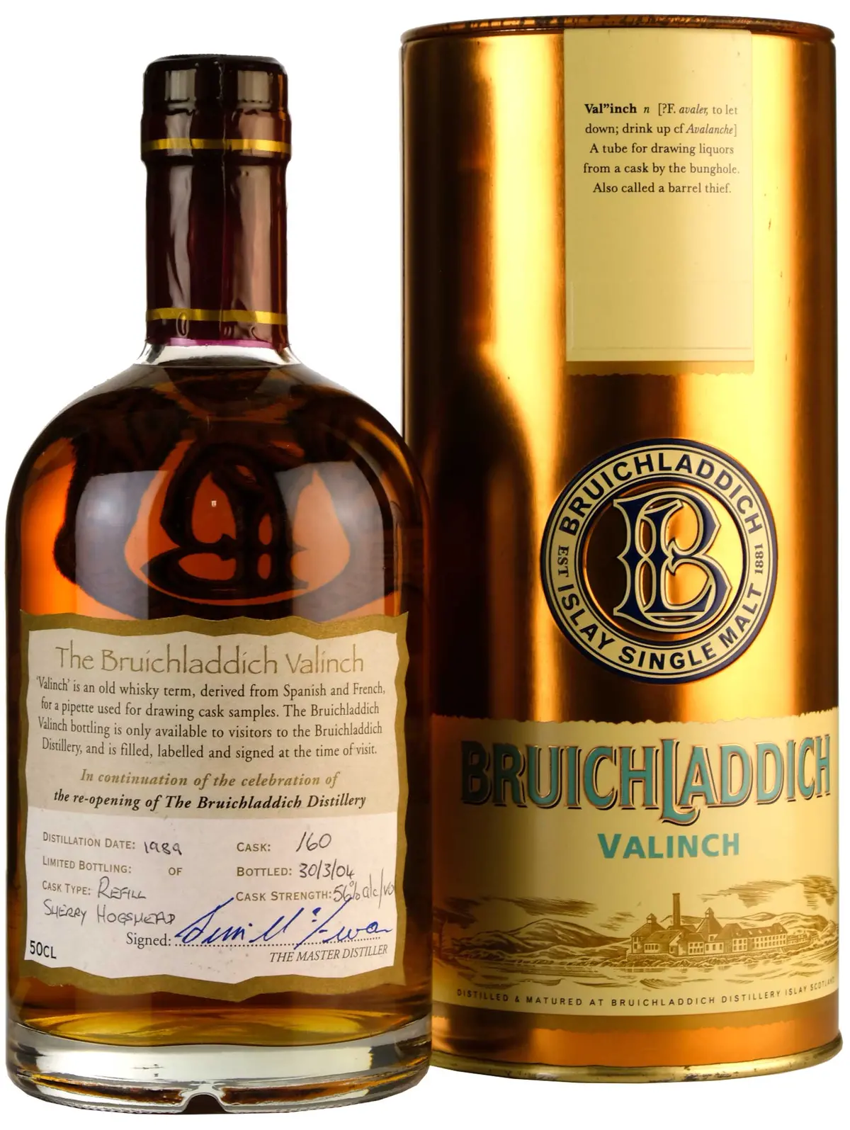 Bruichladdich Valinch 1989-2004 | 15 Year Old | Single Cask 160 1