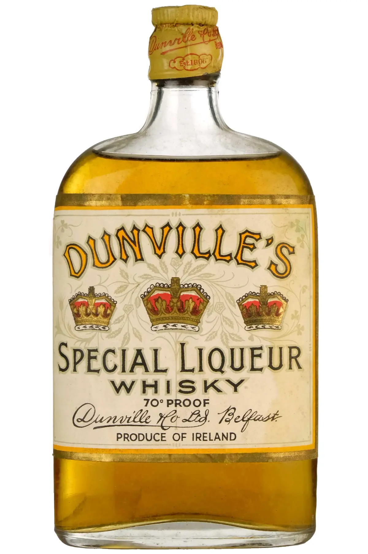 Dunvilles Three Crowns Rotation 1948 Half Bottle 1