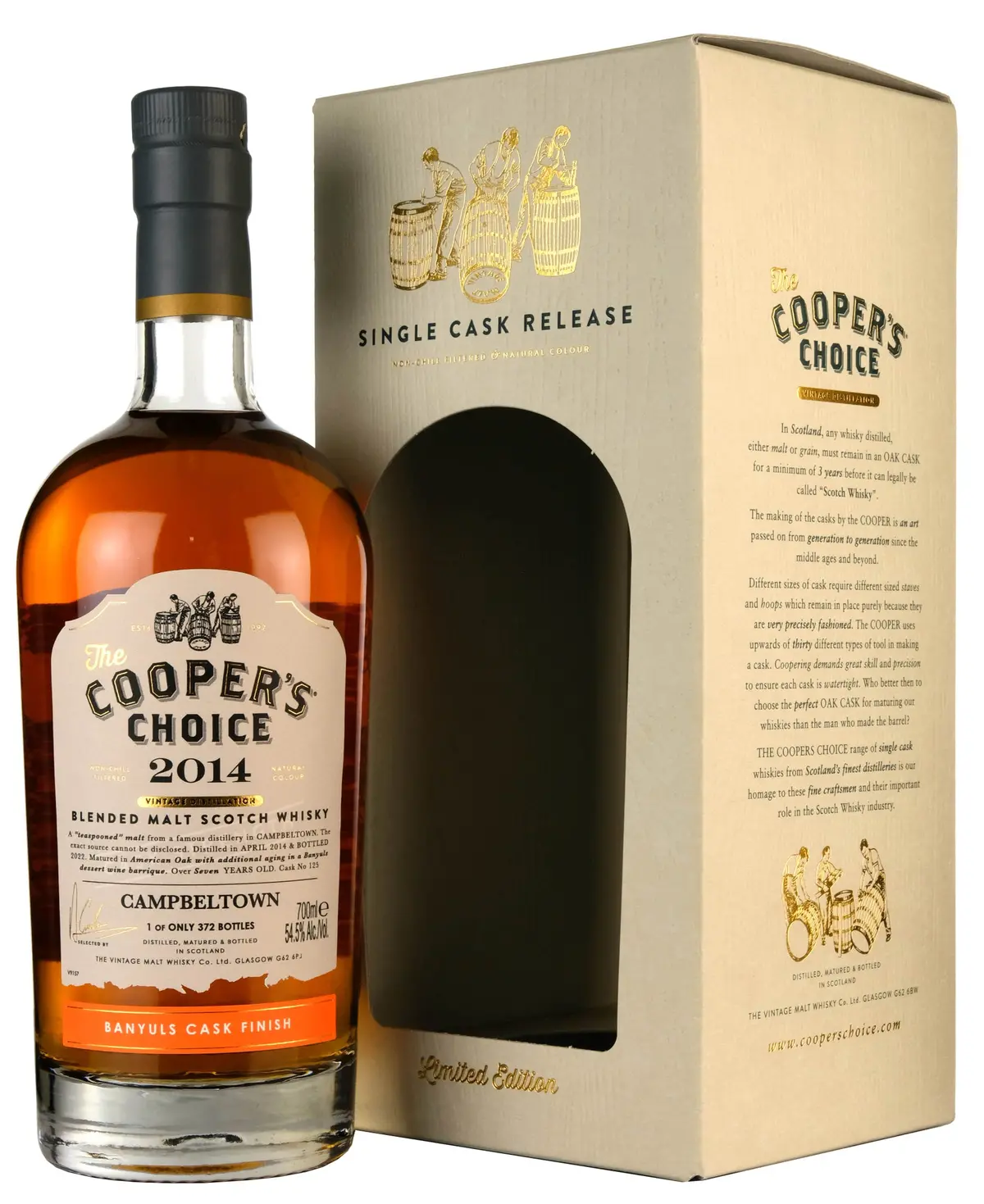 Campbeltown 2014-2022 | 7 Year Old Cooper's Choice Single Cask 125 1