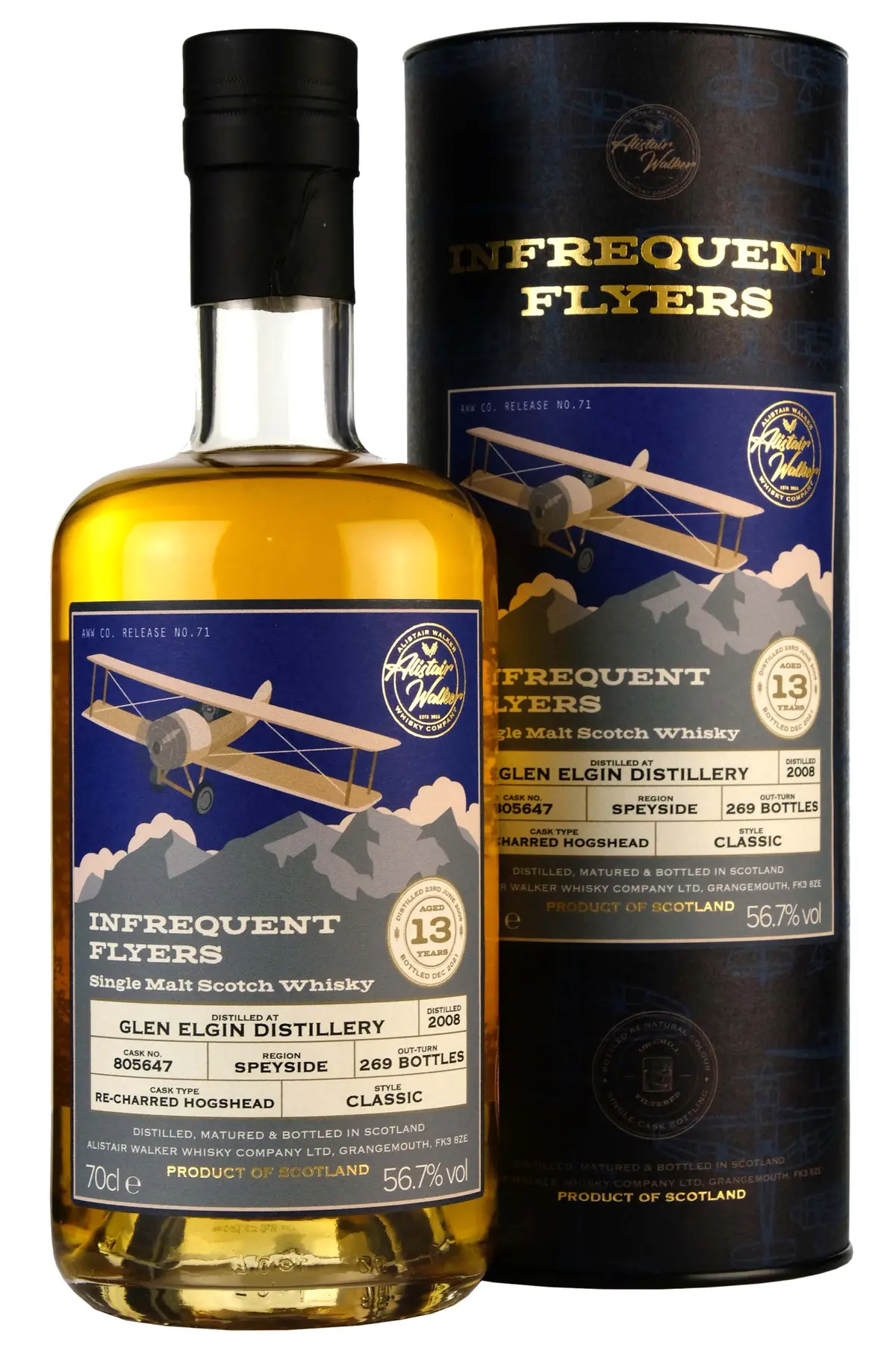 Glen Elgin 2008-2022 | 13 Year Old Infrequent Flyers Cask 805647 1