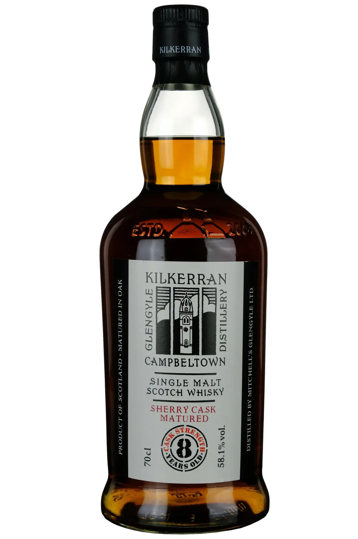 Kilkerran 8 Year Old Cask Strength Sherry Cask Matured Bottled 2022 1
