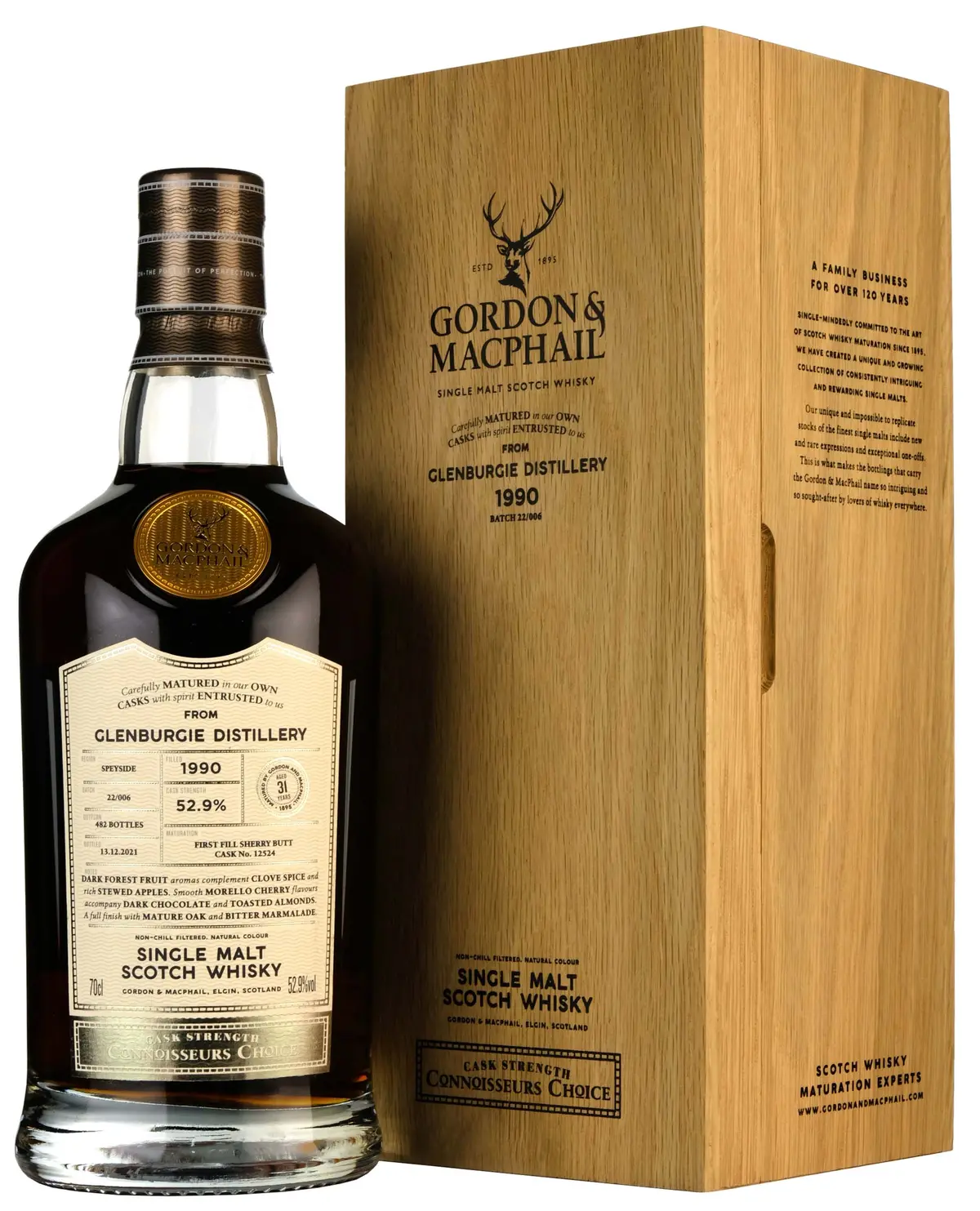 Glenburgie 1990-2021 | 31 Year Old Gordon & Macphail Connoisseurs Choice Single Cask 12524 1