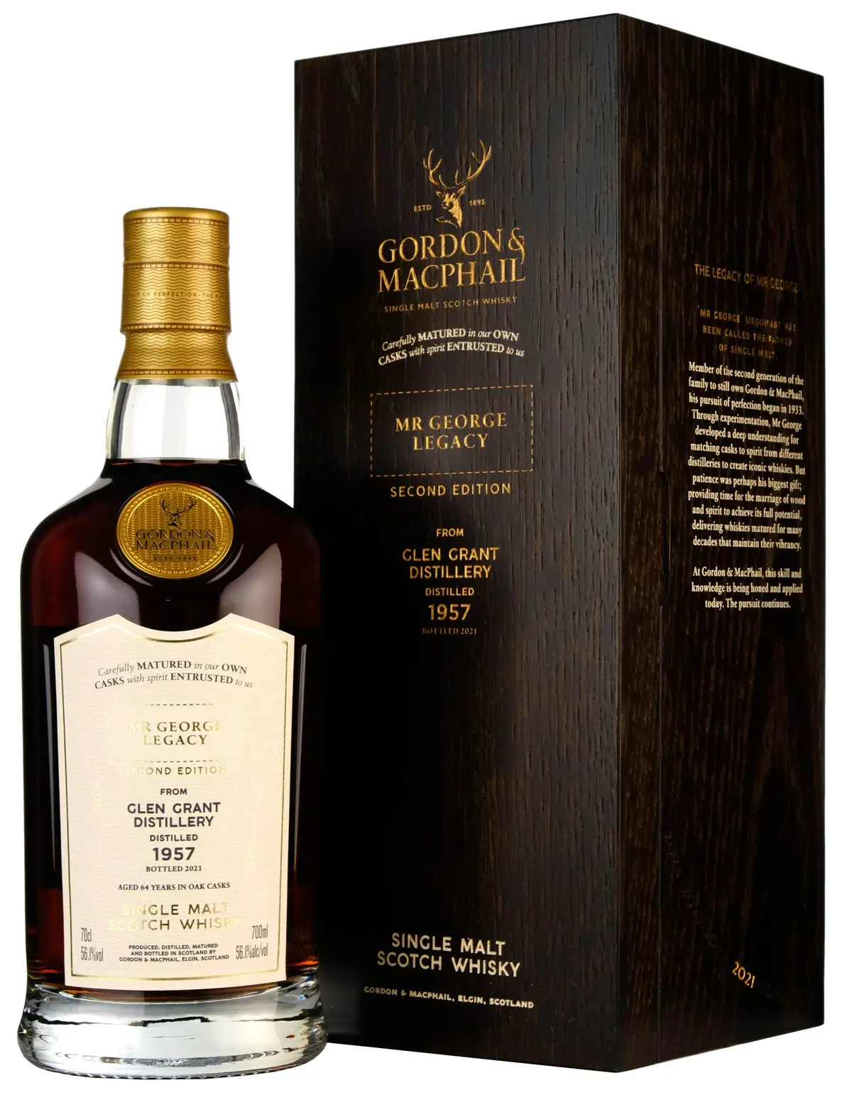 Glen Grant 1957-2021 | 64 Year Old Gordon & Macphail Mr George Legacy Single Cask 3483 2Nd Edition 1