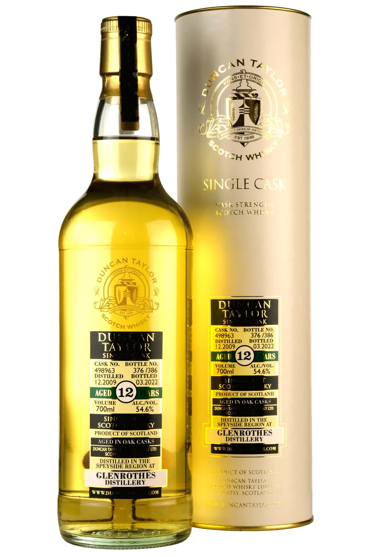Glenrothes 2009-2022 | 12 Year Old Duncan Taylor Cask 498963 1