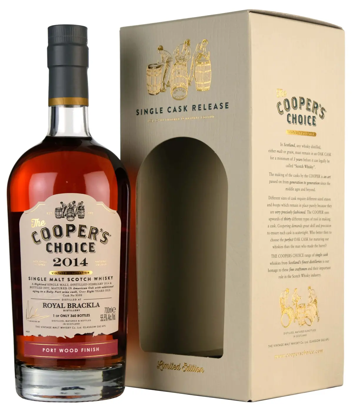 Royal Brackla 2014-2022 | 8 Year Old Cooper's Choice Single Cask 9599 1