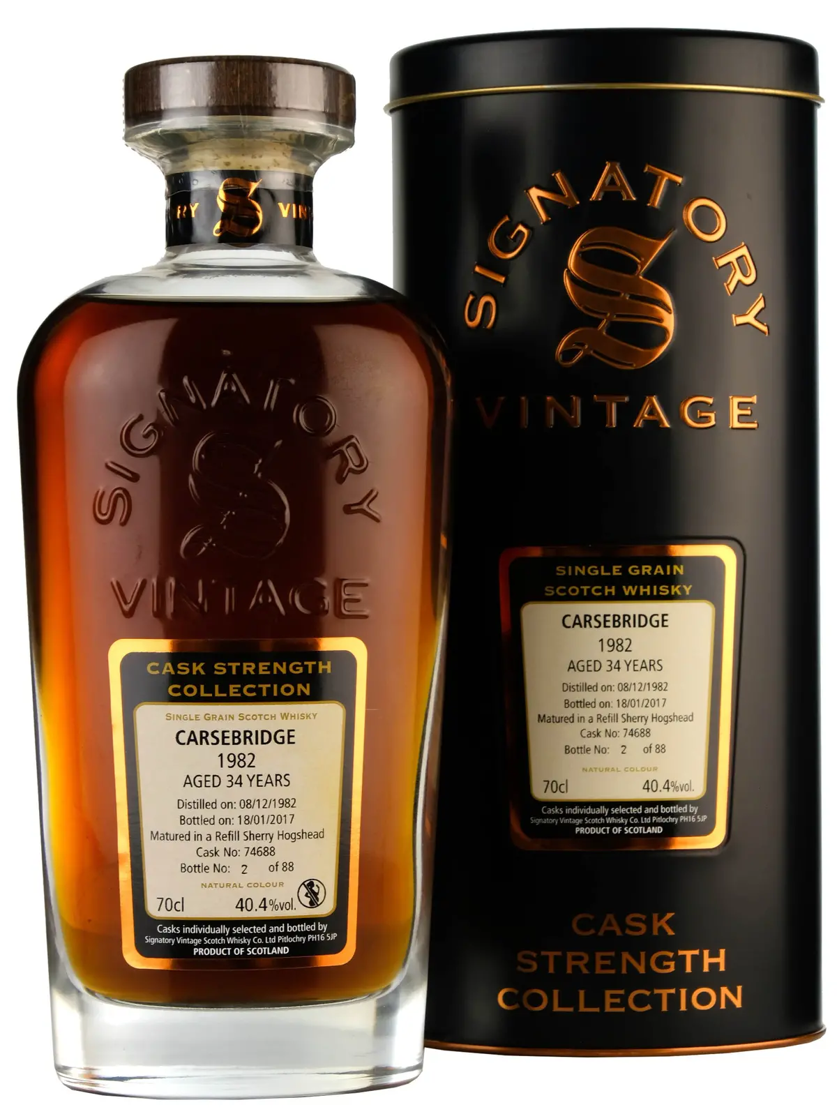 Carsebridge 1982-2017 | 34 Year Old Signatory Vintage Cask 74688 1