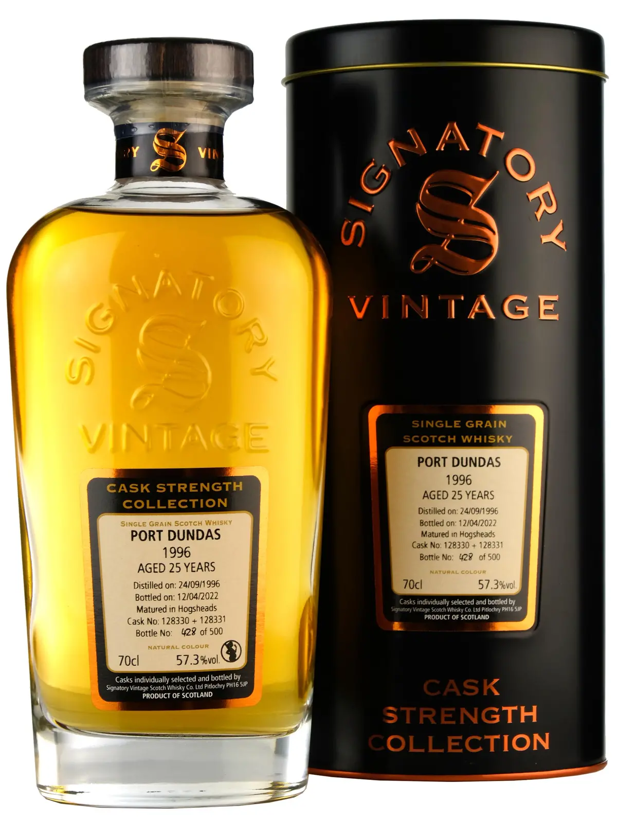 Port Dundas 1996-2022 | 25 Year Old Signatory Vintage Cask Strength Collection Casks 128330-128331 1