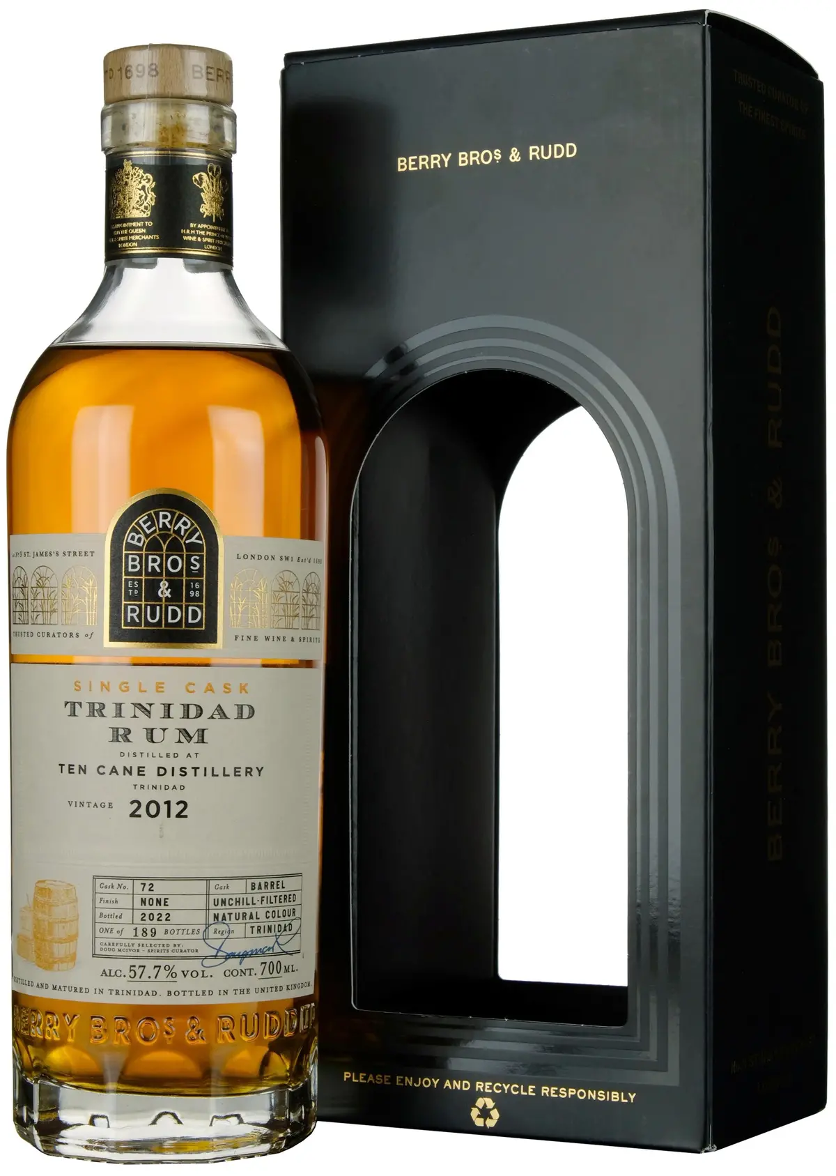 Ten Cane 2012-2022 | 10 Year Old Berry Bros Single Cask 72 1