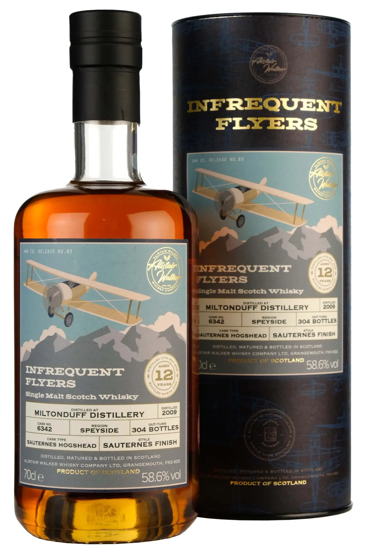 Miltonduff 2009-2022 | 12 Year Old Infrequent Flyers Cask 6342 1