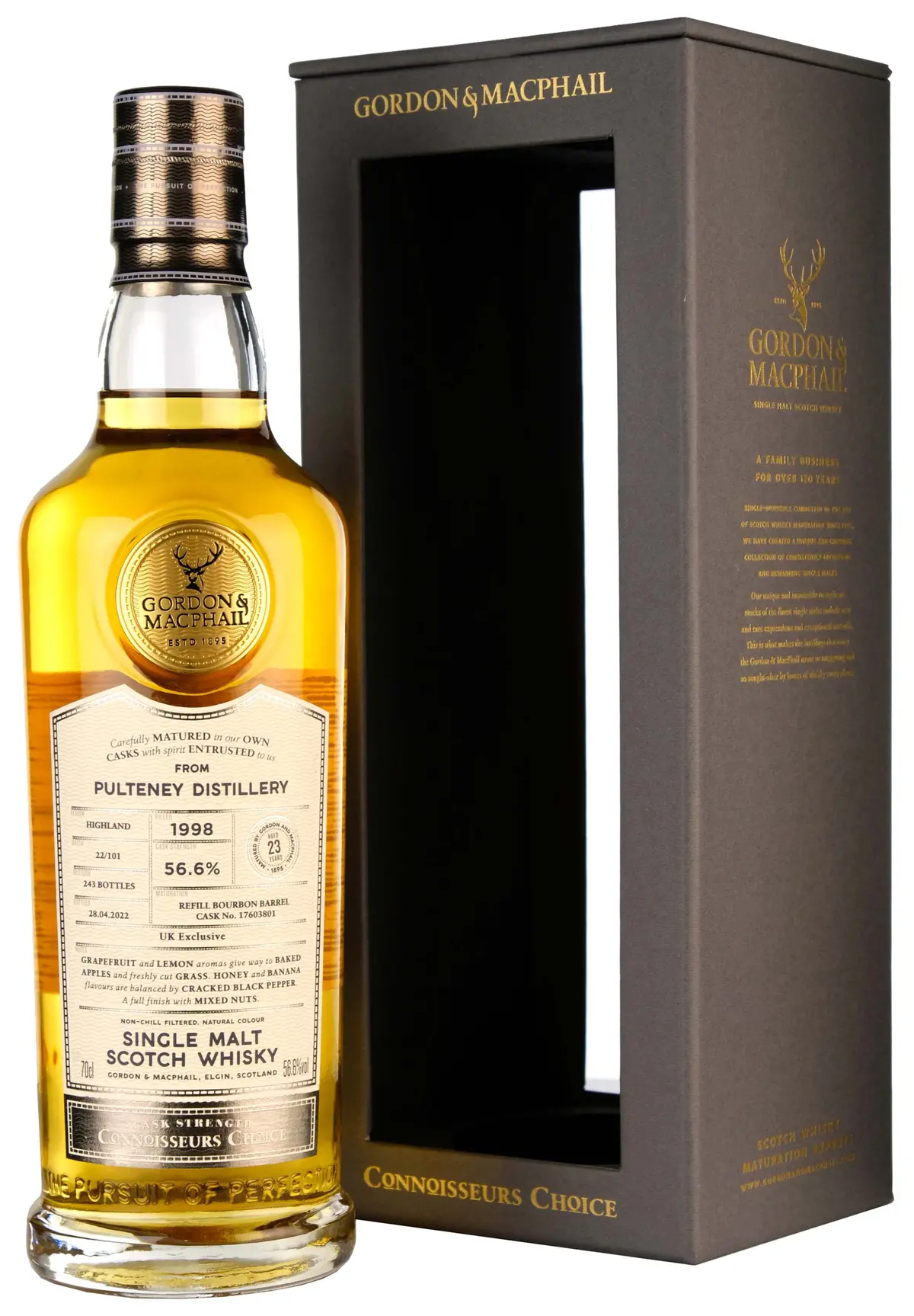 Pulteney 1998-2022 | 23 Year Old Gordon & Macphail Connoisseurs Choice Single Cask 17603801 Uk Exclusive 1