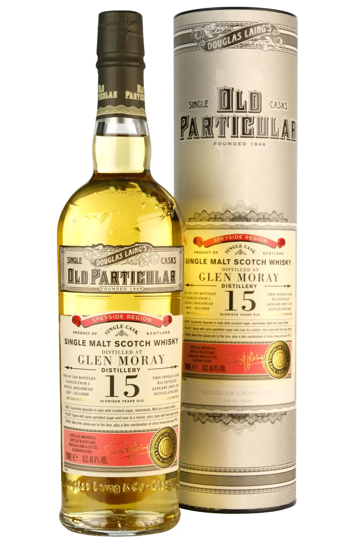 Glen Moray 2007-2022 | 15 Year Old | Old Particular | Single Cask Dl15888 1