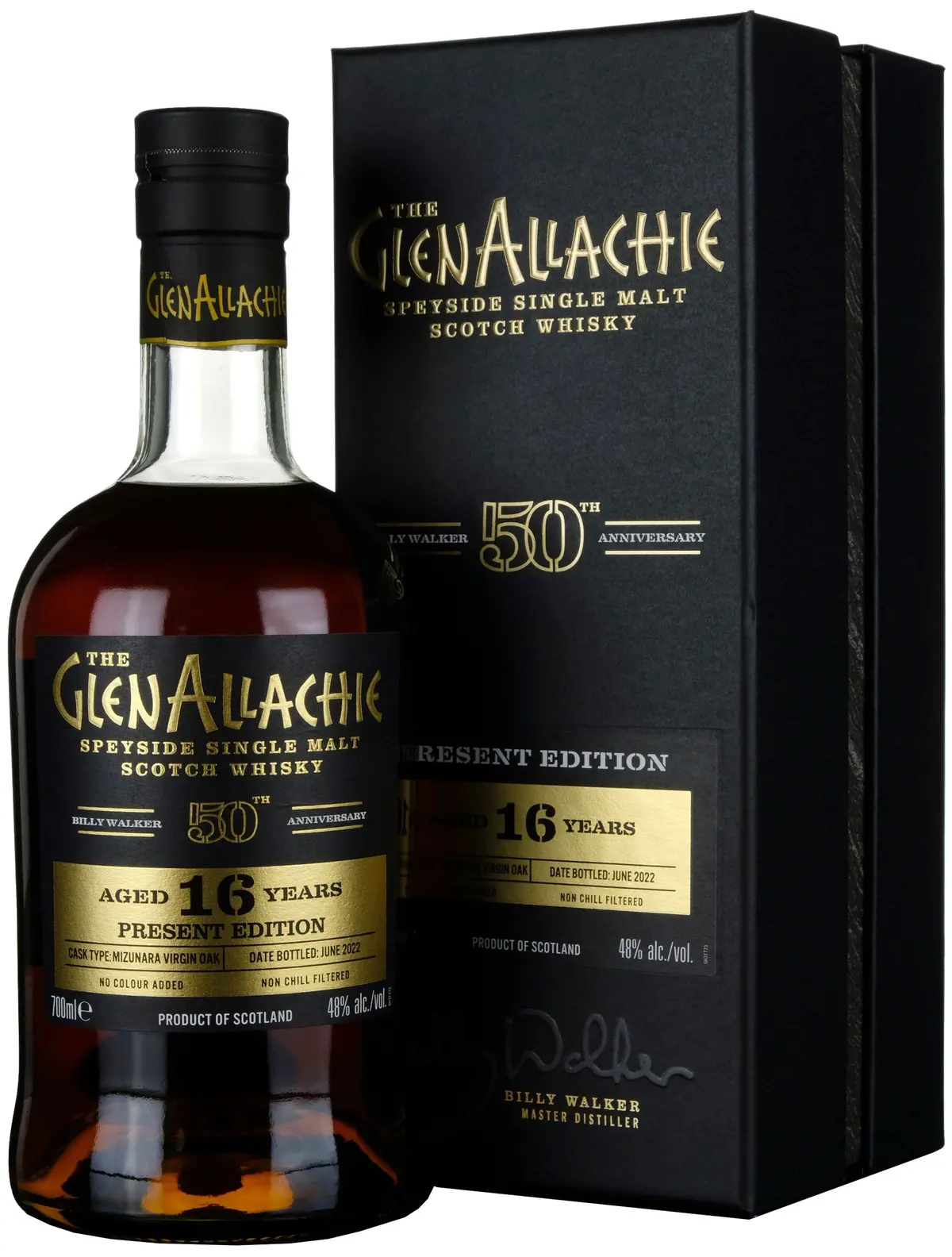 Glenallachie 16 Year Old Billy Walker 50Th Anniversary Present Edition Bottled 2022 1