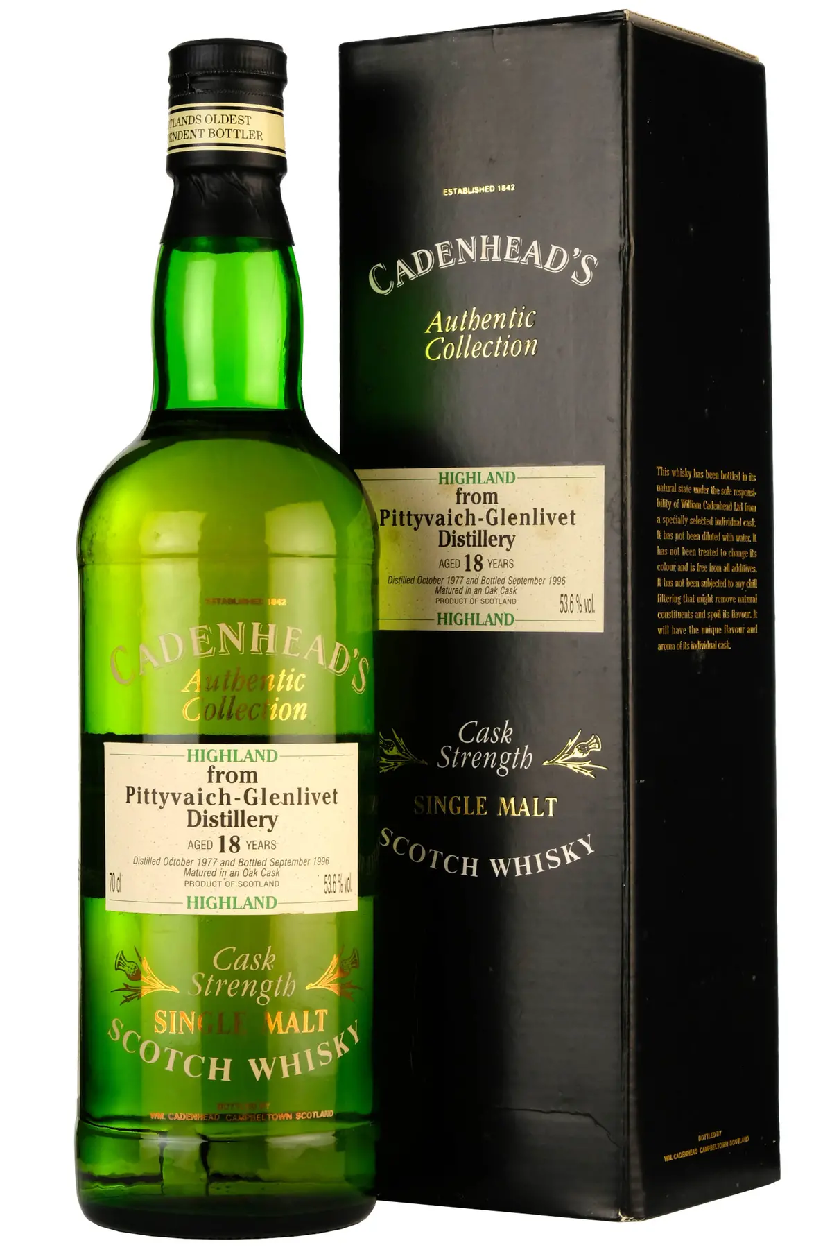 Pittyvaich-Glenlivet 1977-1996 | 18 Year Old | Cadenhead's Authentic Collection 1