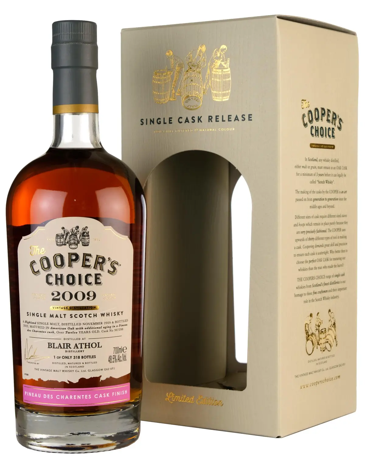 Blair Athol 2009-2022 | 12 Year Old Cooper's Choice Single Cask 307298 1