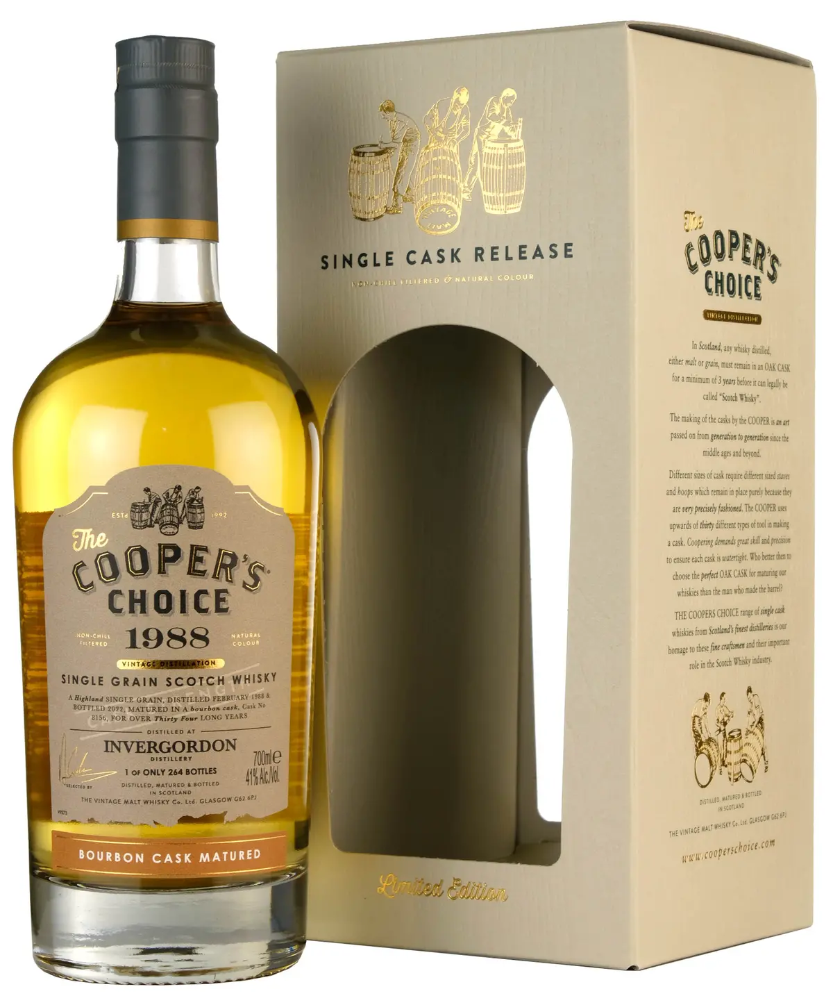Invergordon 1988-2022 | 34 Year Old Cooper's Choice Single Cask 8156 1