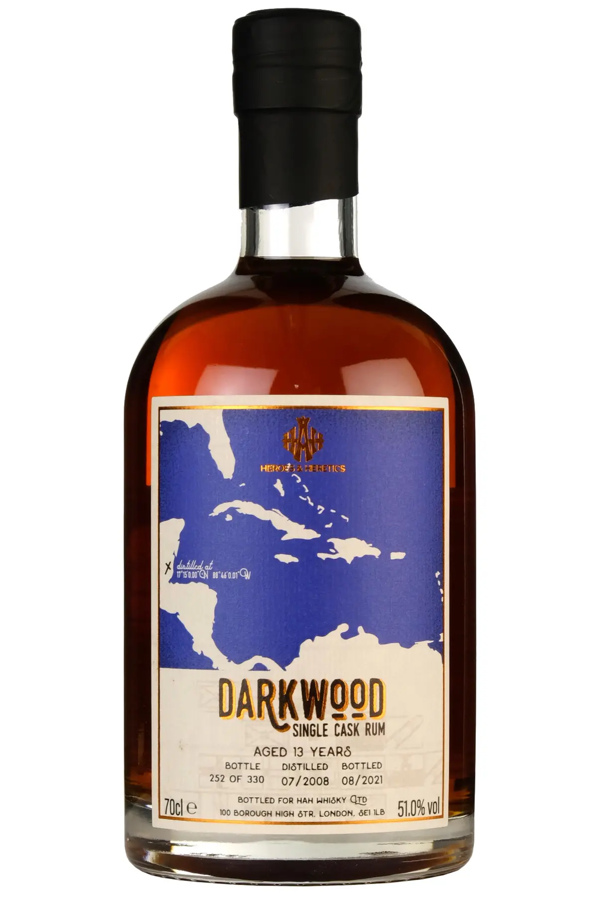 Travellers Liquors 2008-2021 | 13 Year Old Darkwood Single Cask Rum 1