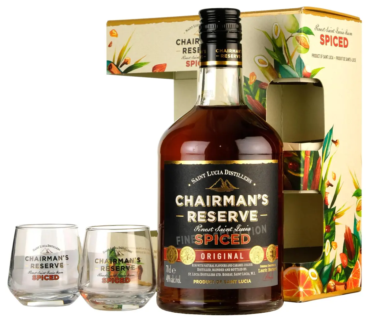 Chairman's Reserve Spiced Rum | Gift Pack + 2 Glasses 1
