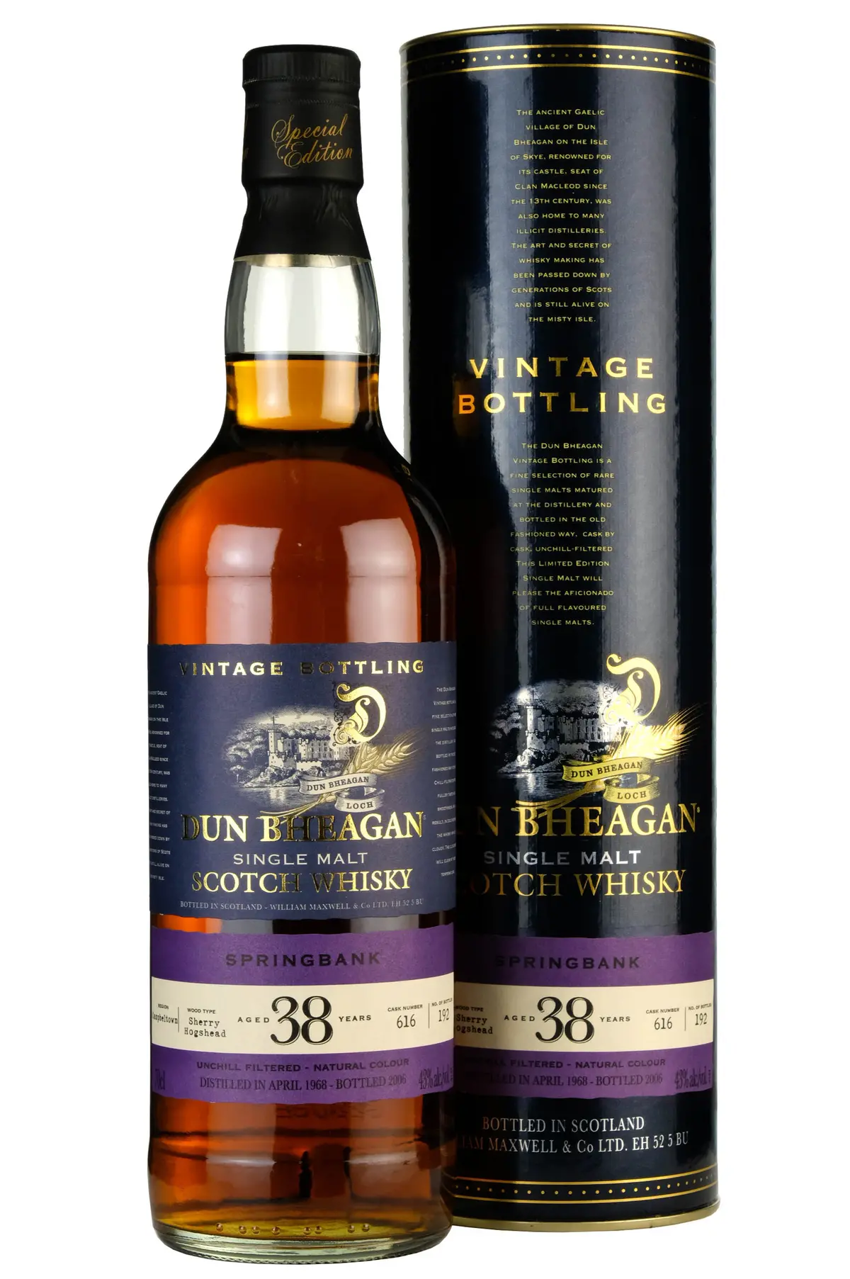 Springbank 1968-2006 | 38 Year Old Dun Bheagan Single Cask 616 1