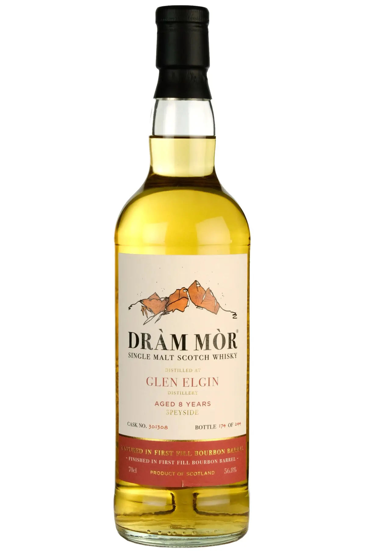 Glen Elgin 2014-2022 | 8 Year Old Dram Mor Single Cask 301308 1