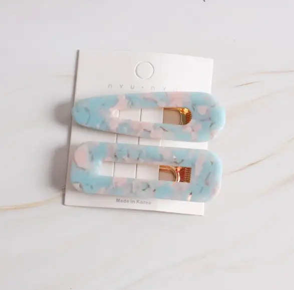 Allure Hair Clip Set - Dusty Blue 1