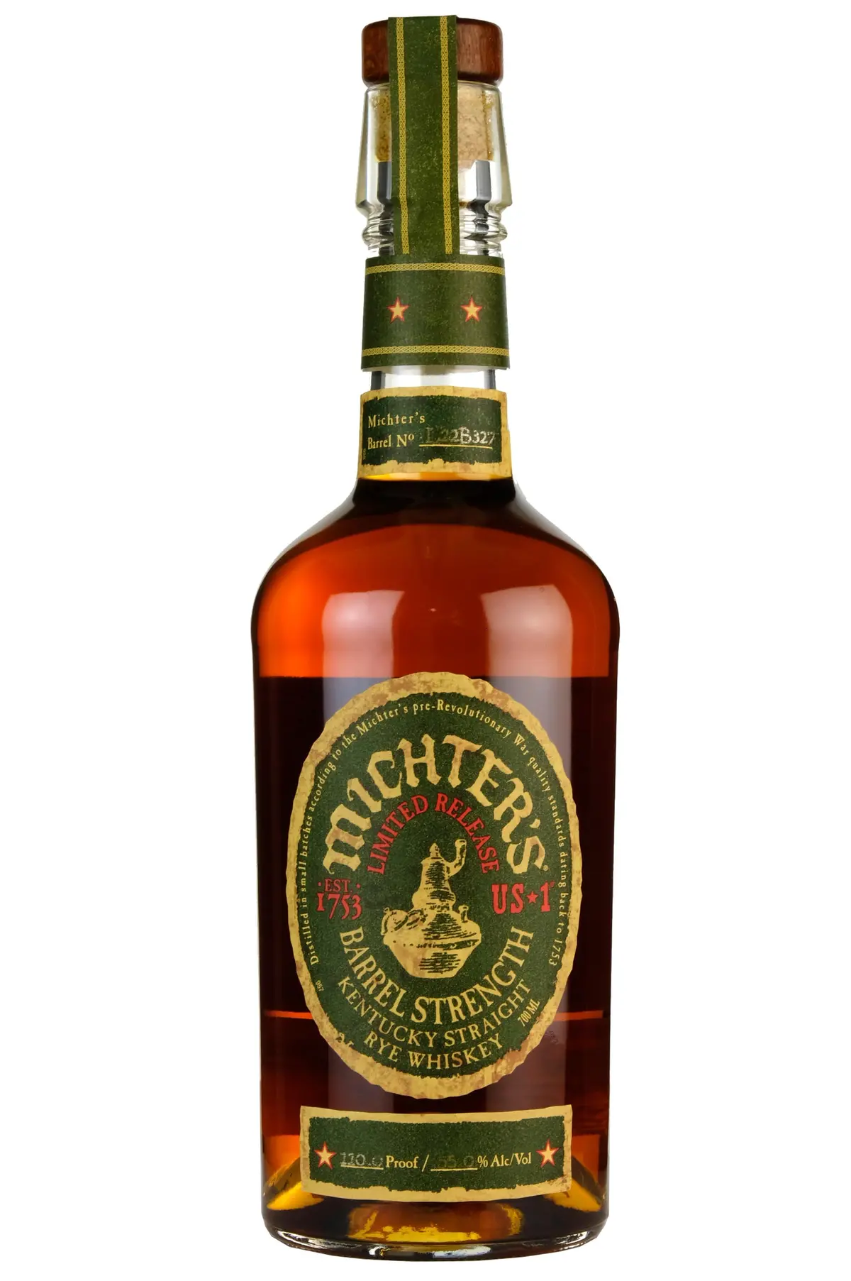 Michter's Us*1 Barrel Strength Rye Single Barrel L22b327 Bottled 2022 1