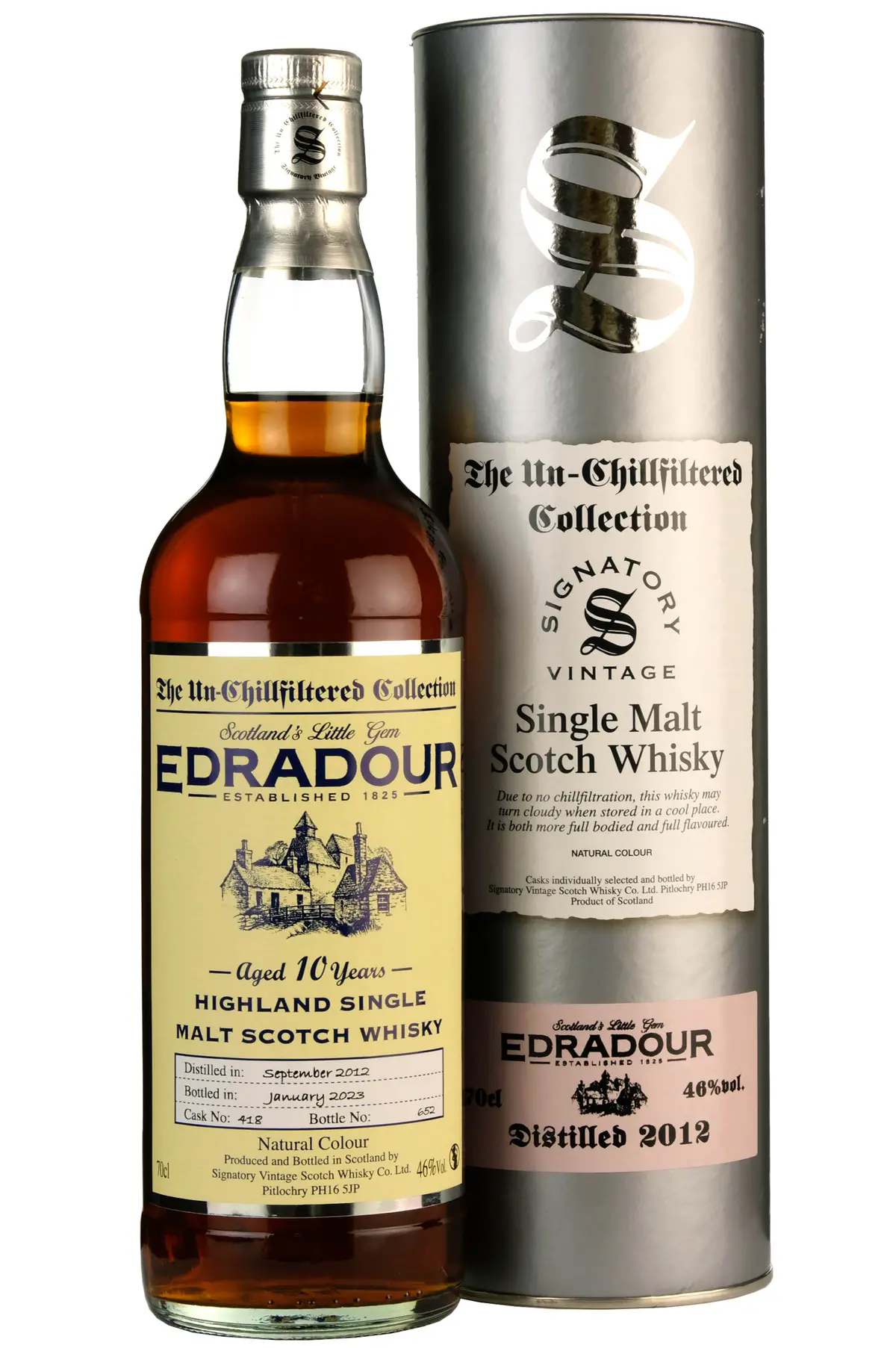 Edradour 2012-2023 | 10 Year Old Signatory Vintage Un-Chillfiltered Collection Single Cask 418 1