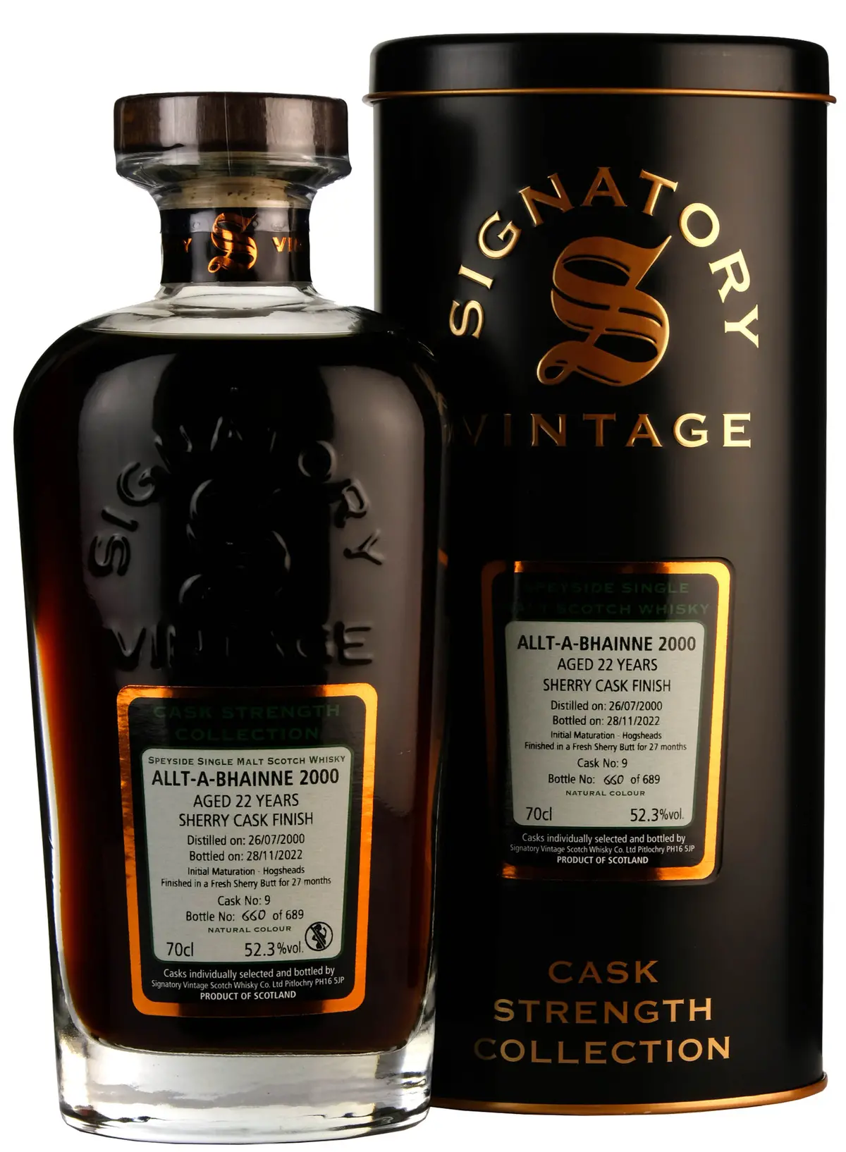 Allt-A-Bhainne 2000-2022 | 22 Year Old Signatory Vintage Cask Strength Collection Single Cask 9 1