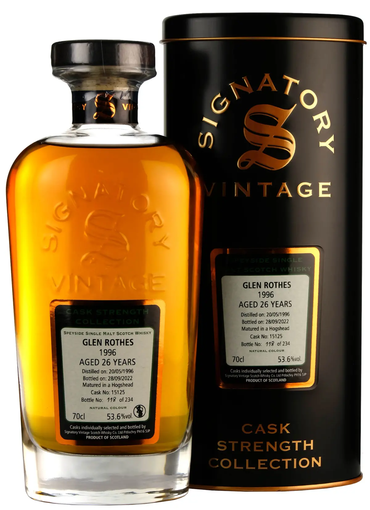 Glenrothes 1996-2022 | 26 Year Old Signatory Vintage Cask Strength Collection Single Cask 15125 1