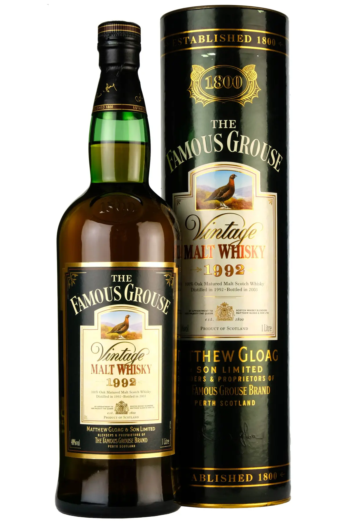 Famous Grouse 1992-2003 Blended Malt Whisky 1 Litre 1