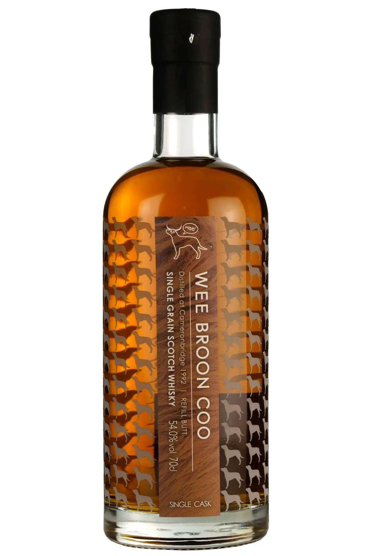 Cameronbridge 1992-2023 | 30 Year Old Little Brown Dog Spirits Wee Broon Coo Single Cask 115129 1