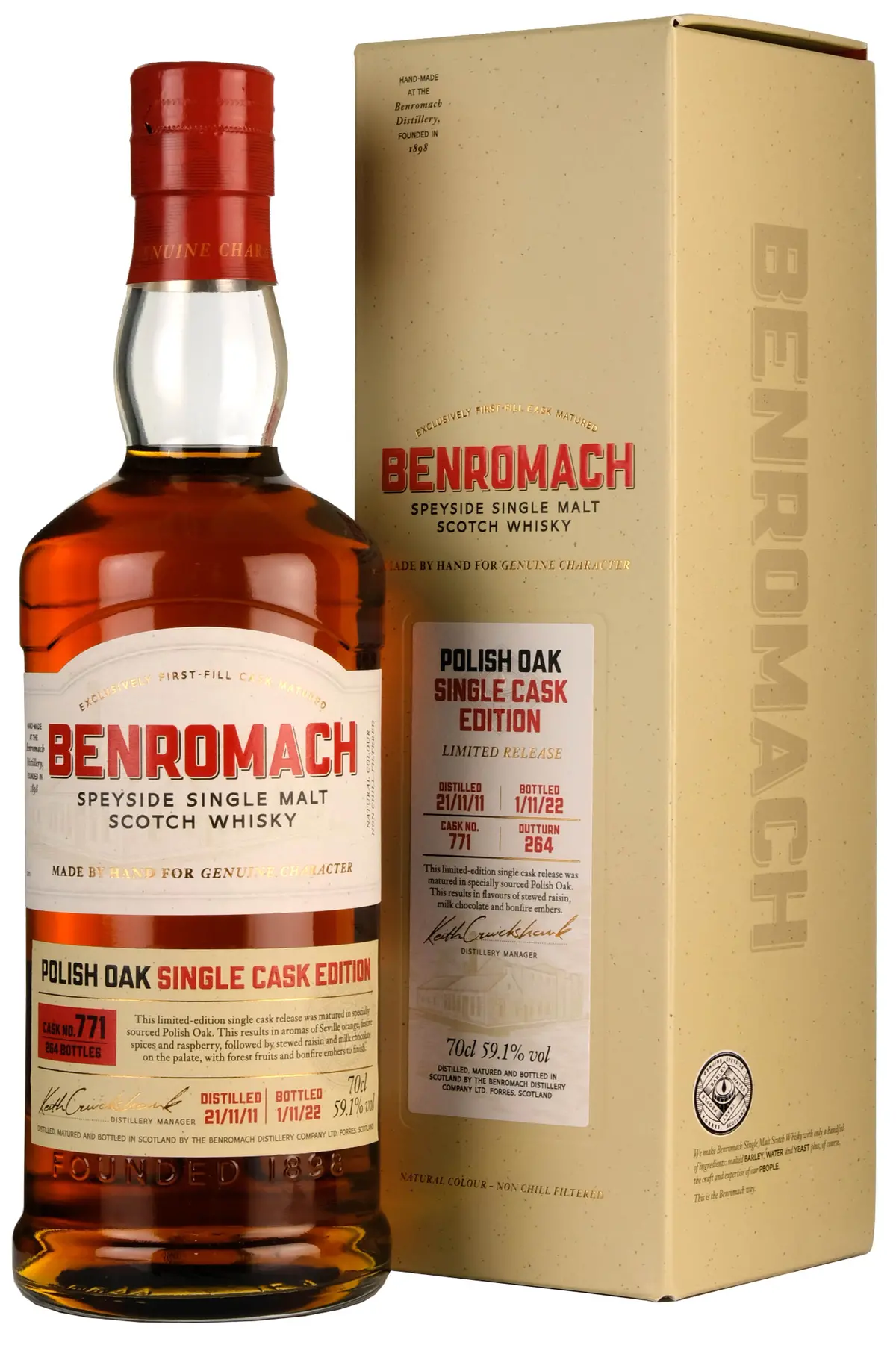 Benromach 2011-2022 | 10 Year Old Single Cask 771 | Polish Oak 1