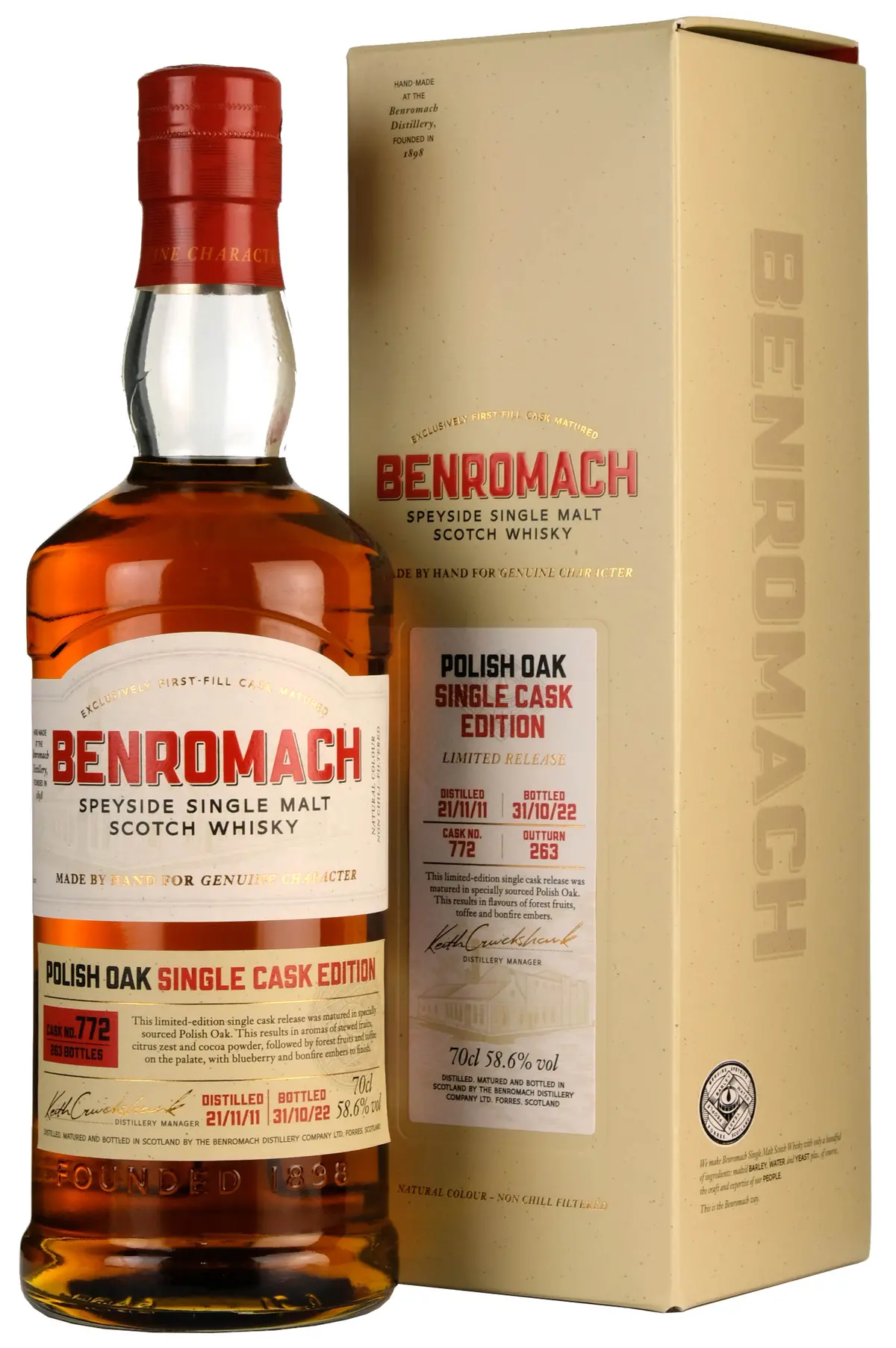 Benromach 2011-2022 | 10 Year Old Single Cask 772 | Polish Oak 1