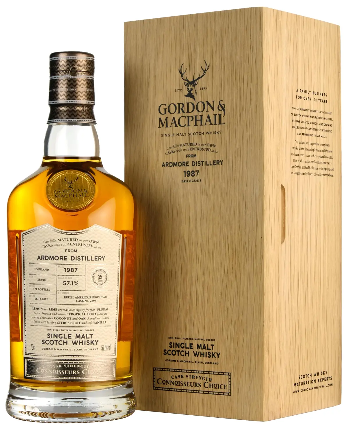 Ardmore 1987-2022 | 35 Year Old Gordon & Macphail Connoisseurs Choice Single Cask 2898 1