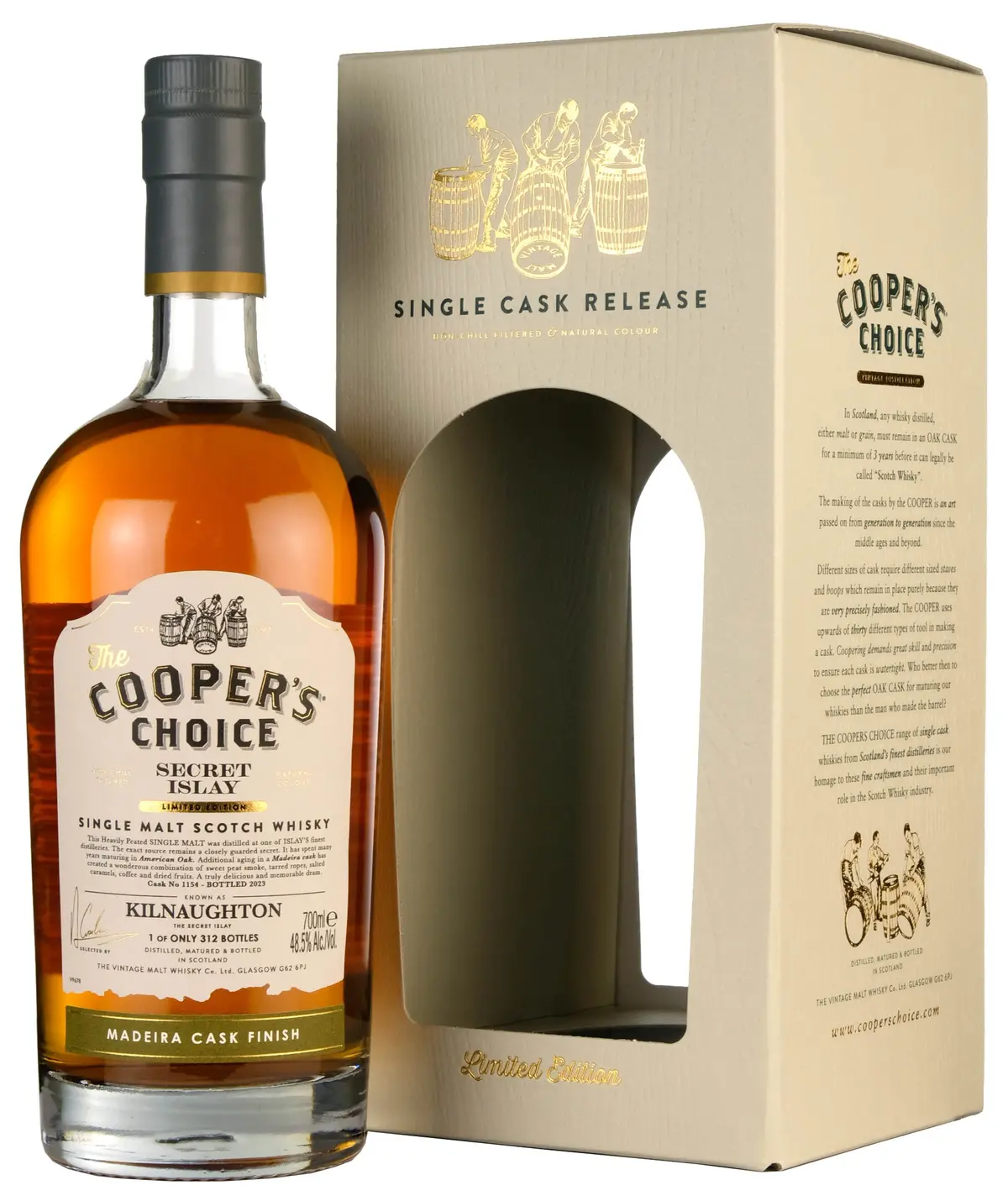 Kilnaughton (Secret Islay) Cooper's Choice Single Cask 1154 1