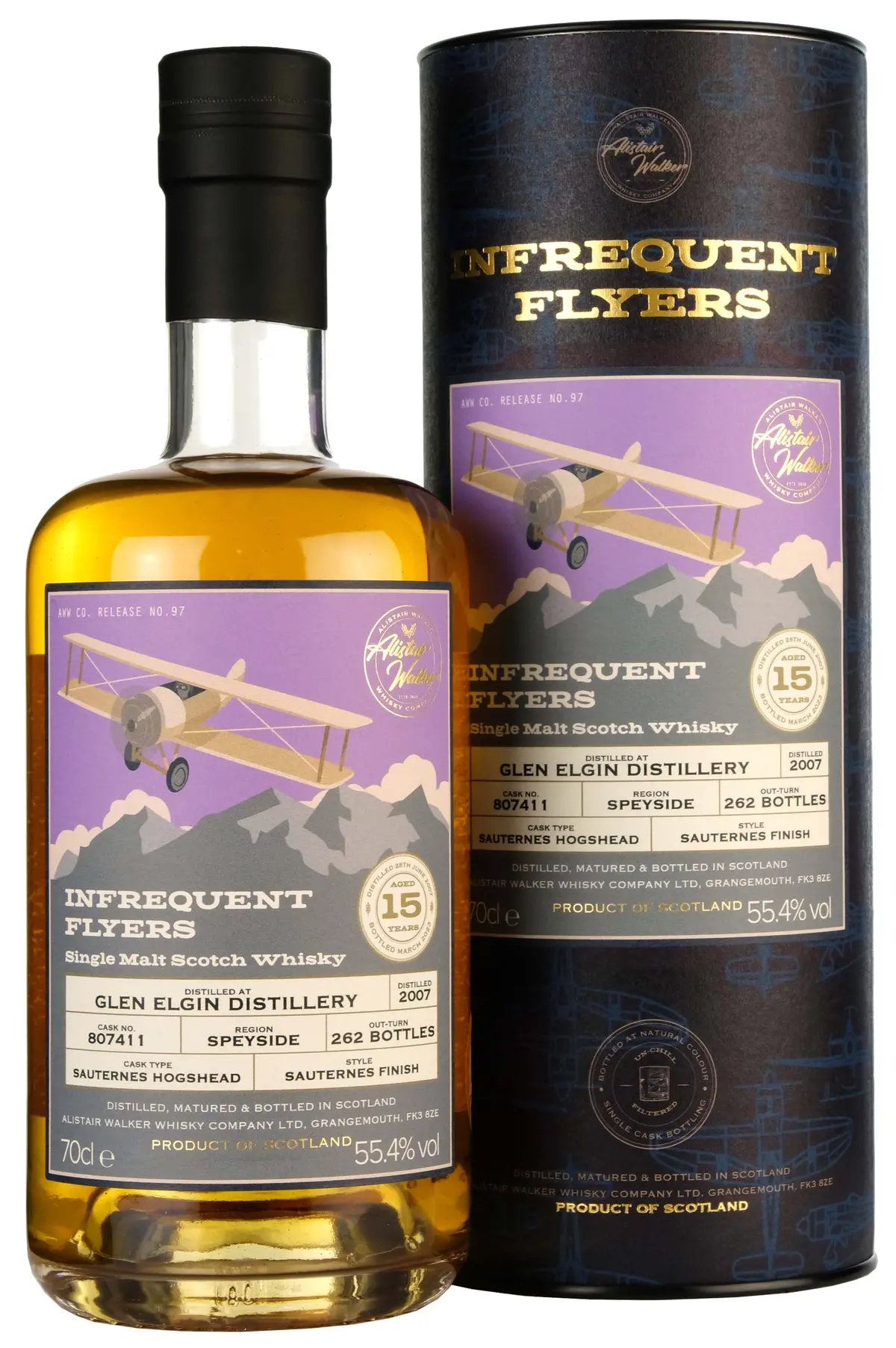 Glen Elgin 2007-2023 | 15 Year Old Infrequent Flyers | Single Cask 807411 1