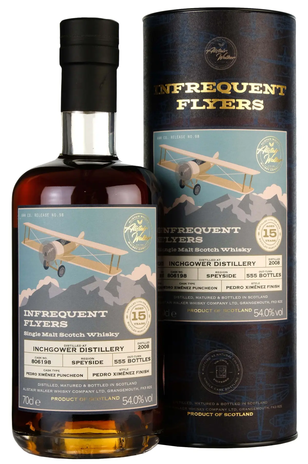 Inchgower 2008-2023 | 15 Year Old Infrequent Flyers Single Cask 806198 1