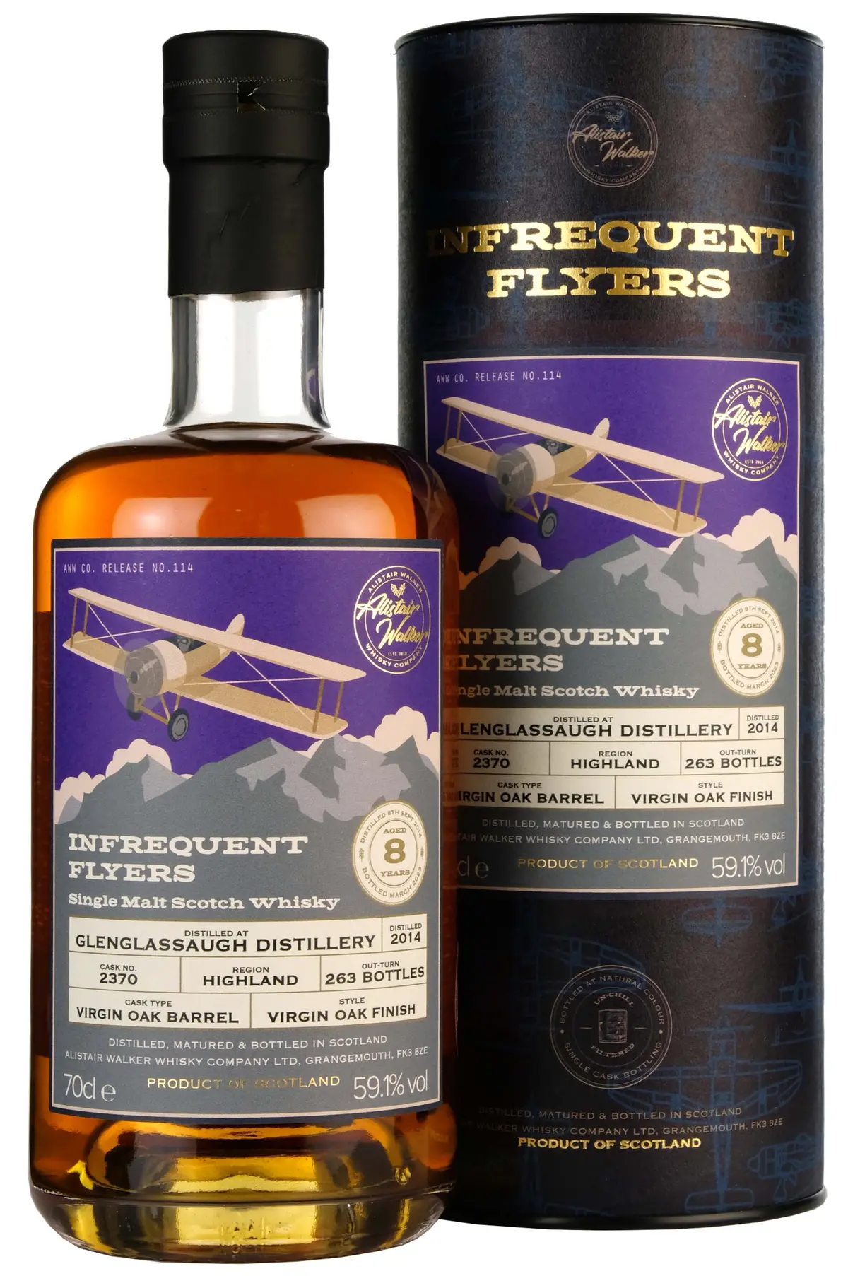 Glenglassaugh 2014-2023 | 8 Year Old Infrequent Flyers | Single Cask 2370 1