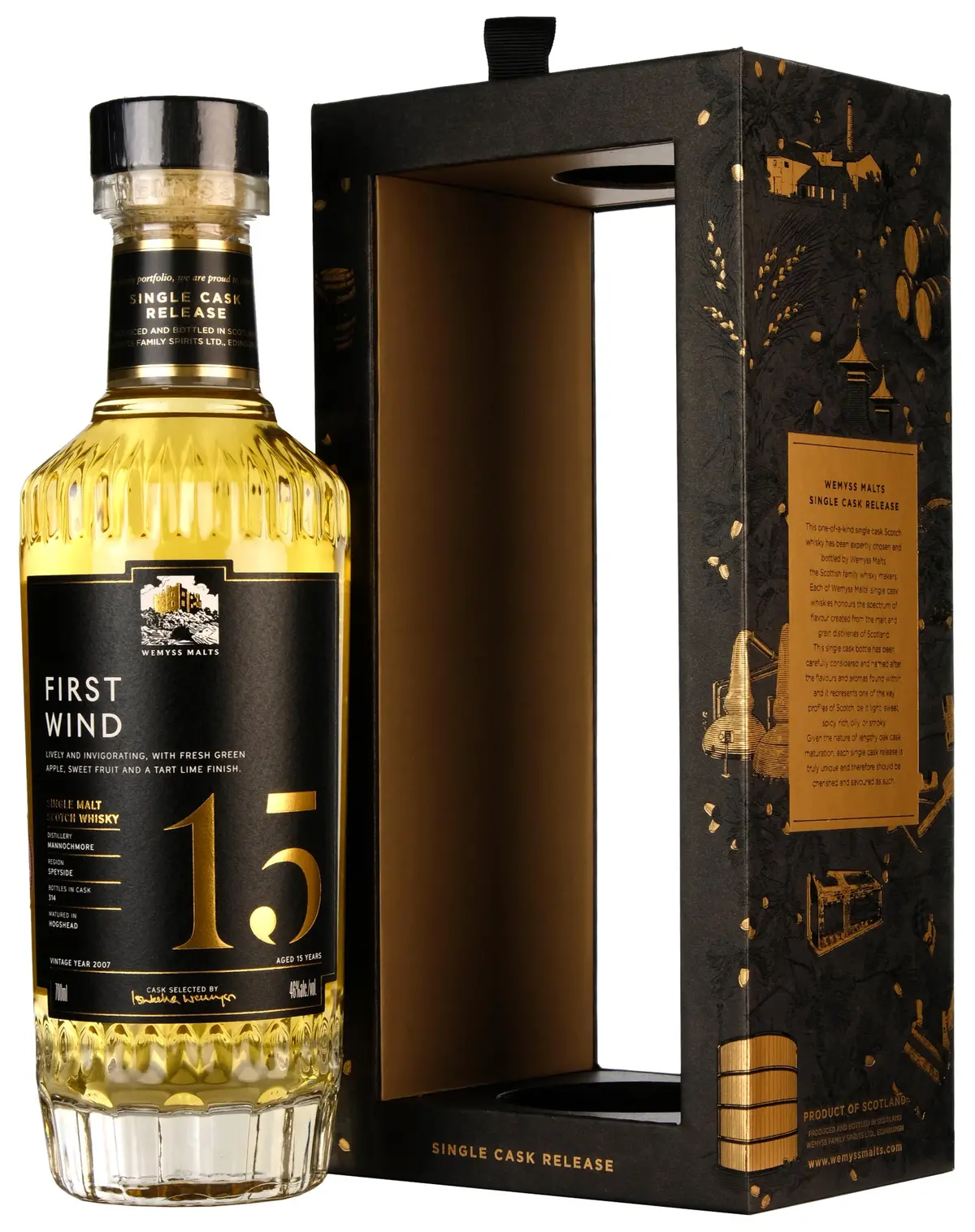 Mannochmore 2007-2023 | 15 Year Old Wemyss Malts First Wind Single Cask 1