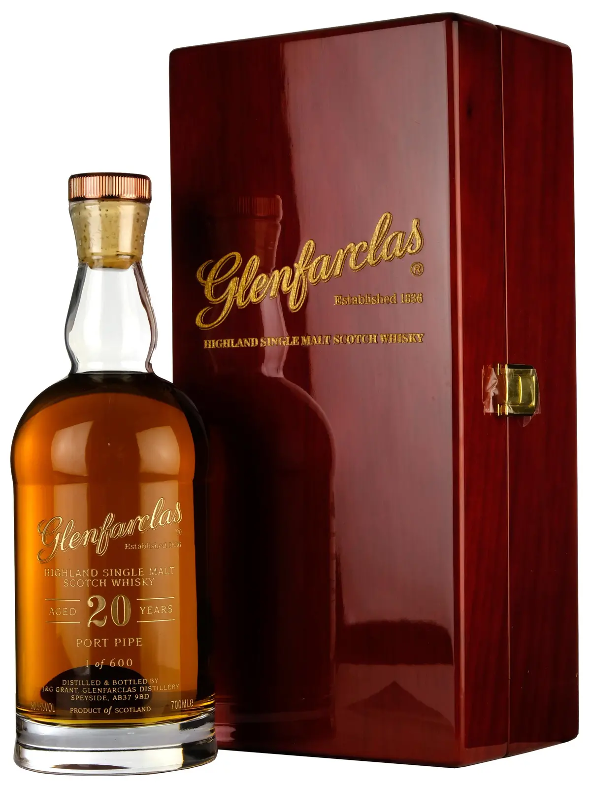 Glenfarclas 20 Year Old Port Pipe | Glencairn Crystal Decanter 1