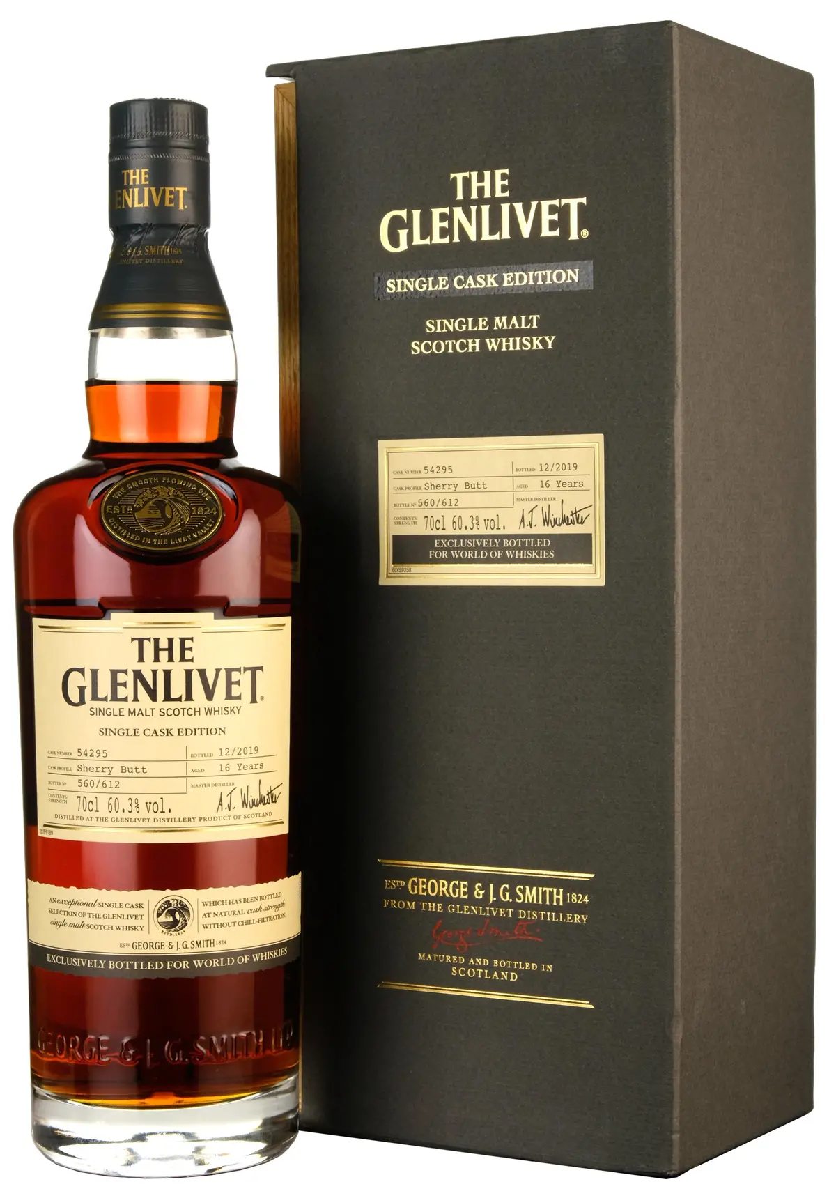 Glenlivet 16 Year Old Single Cask 54295 | World Of Whiskies Exclusive Bottled 2019 1