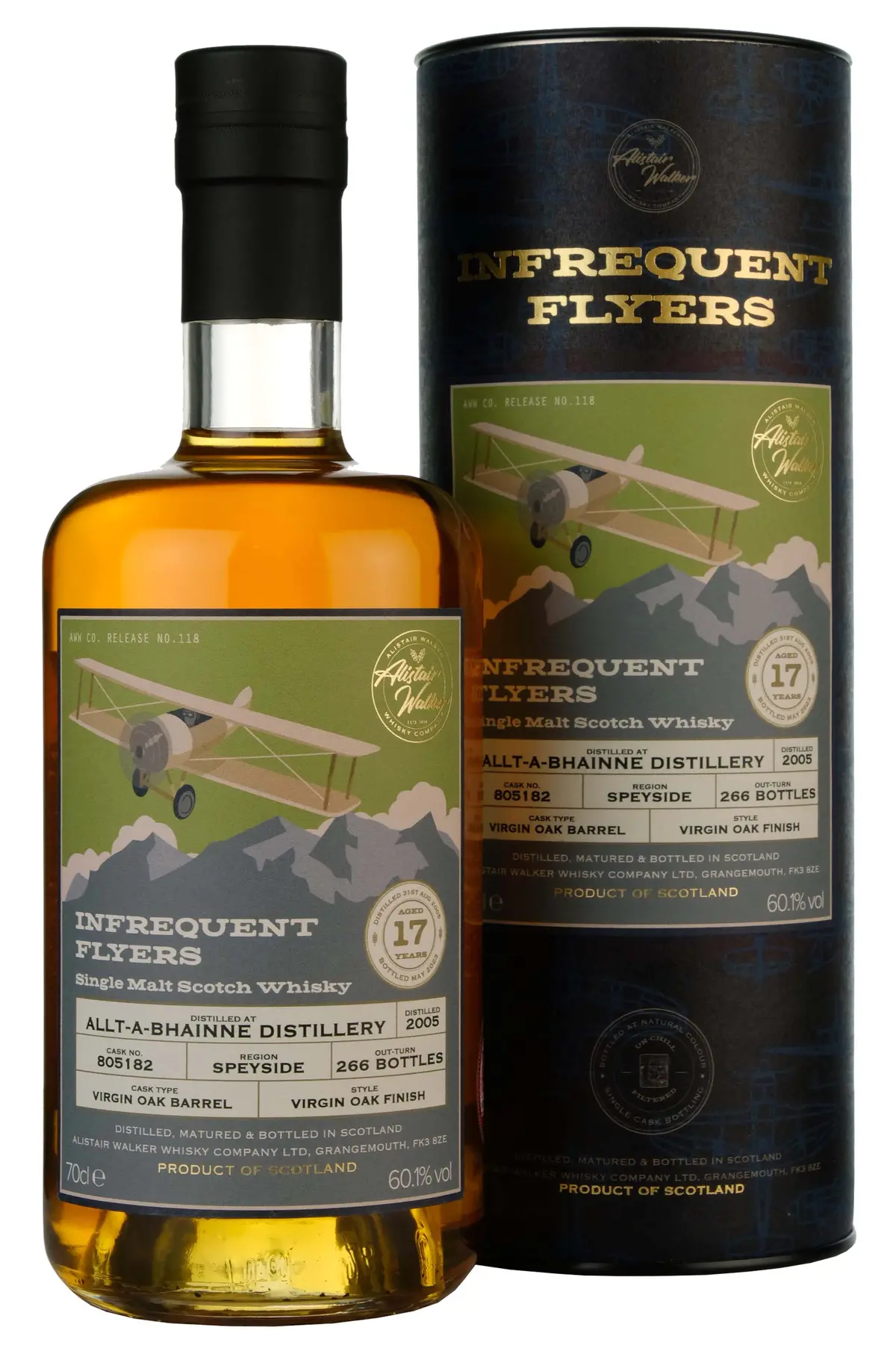 Allt-A-Bhainne 2005-2023 | 17 Year Old Infrequent Flyers | Single Cask 805182 1
