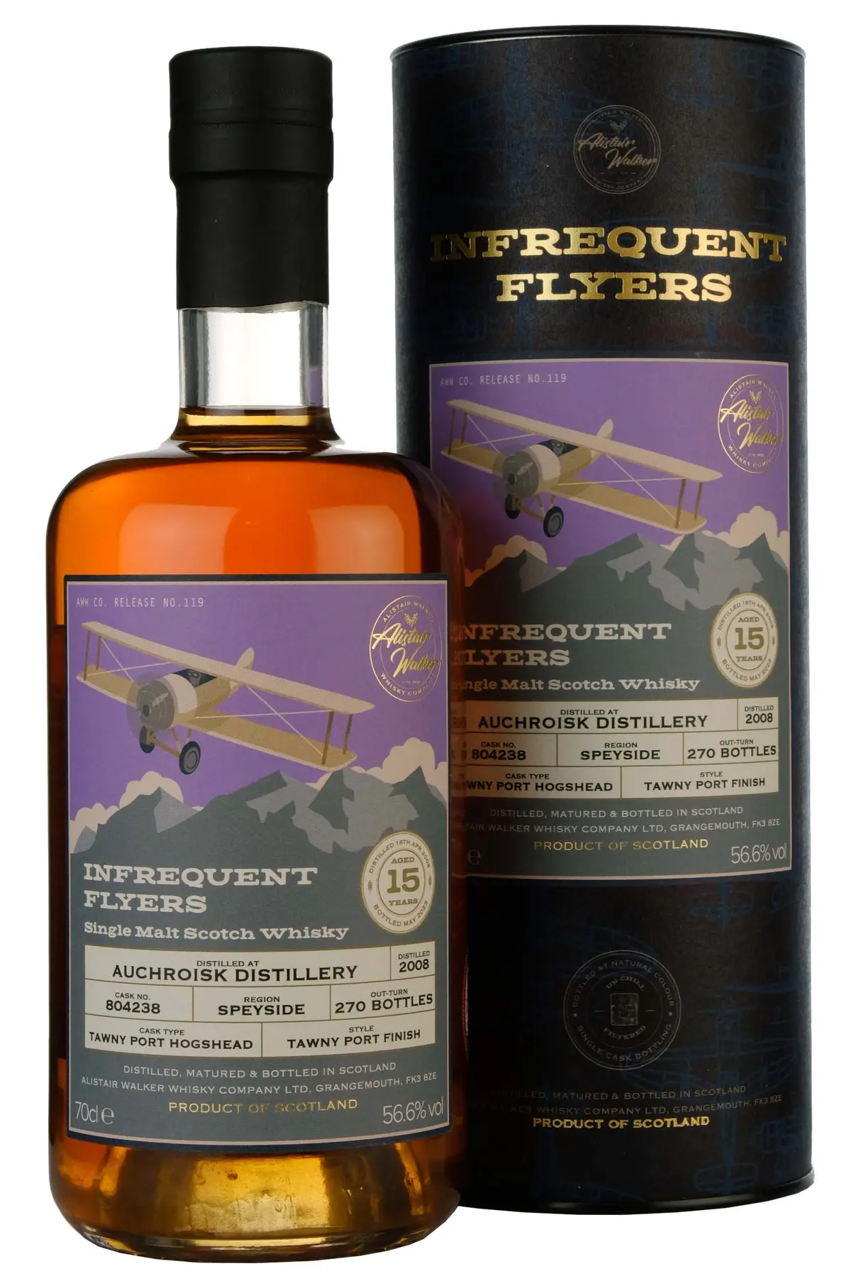 Auchroisk 2008-2023 | 15 Year Old Infrequent Flyers | Single Cask 804238 1