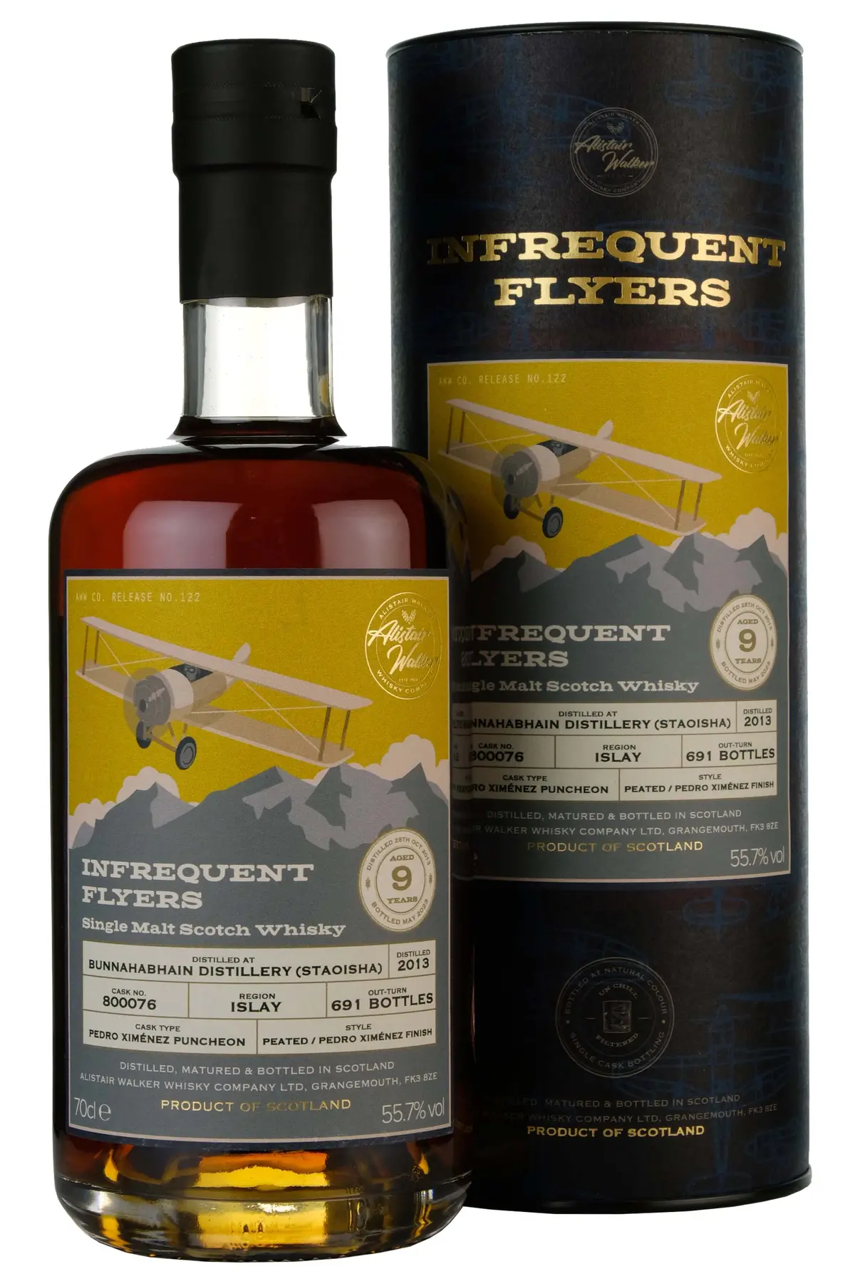 Staoisha (Bunnahabhain) 2013-2023 | 9 Year Old Infrequent Flyers | Single Cask 800076 1