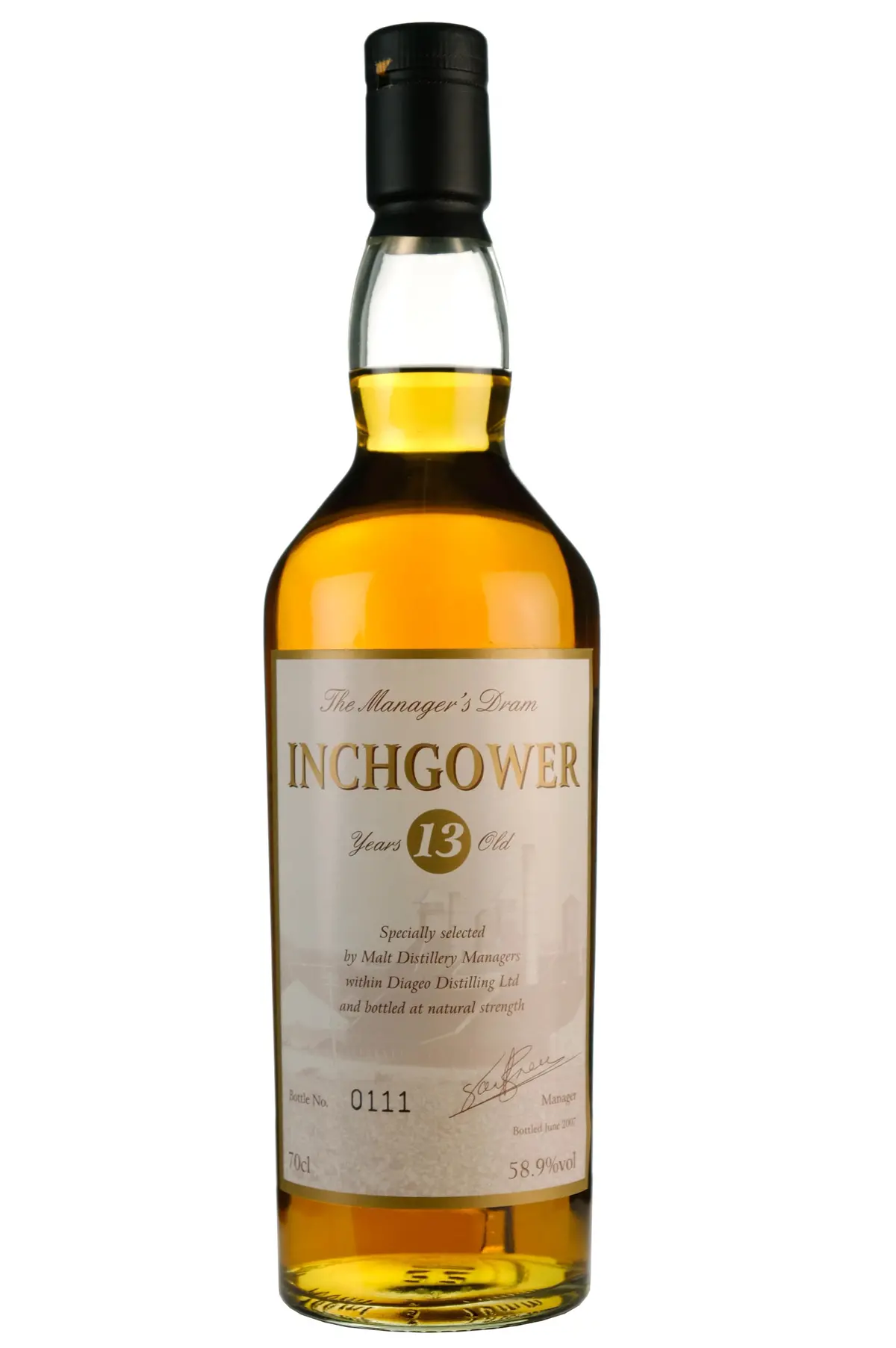 Inchgower 13 Year Old The Manager's Dram 2007 Release 1