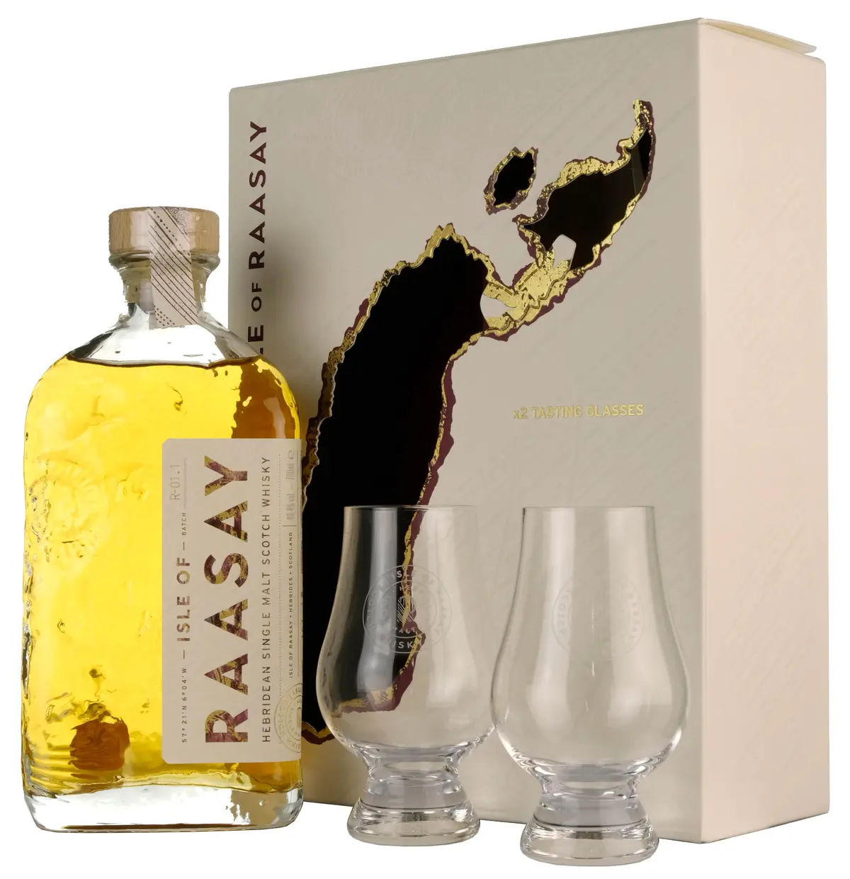 Isle Of Raasay Single Malt R-01.1 | Gift Pack + 2 Glencairn Glasses 1