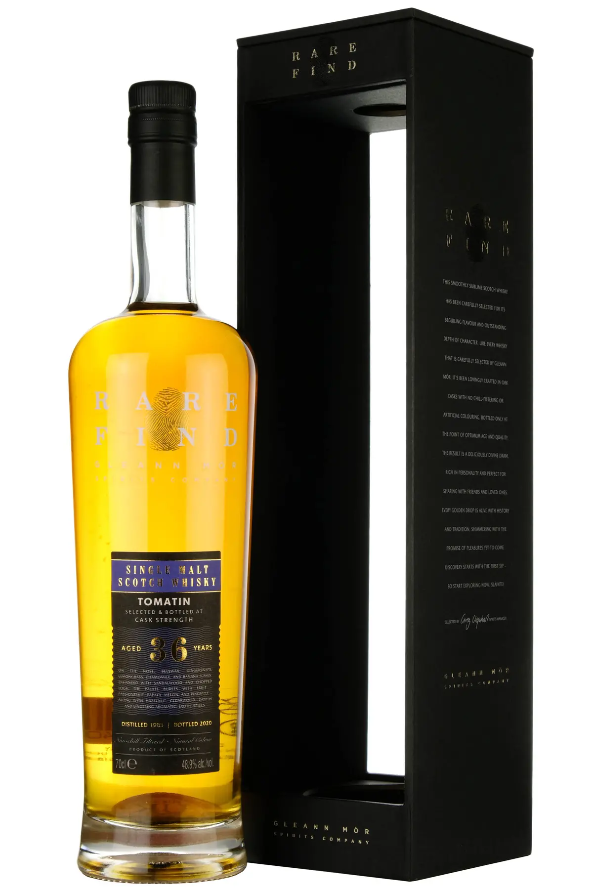 Tomatin 1983-2020 | 36 Year Old Gleann Mor Rare Find Single Cask 1